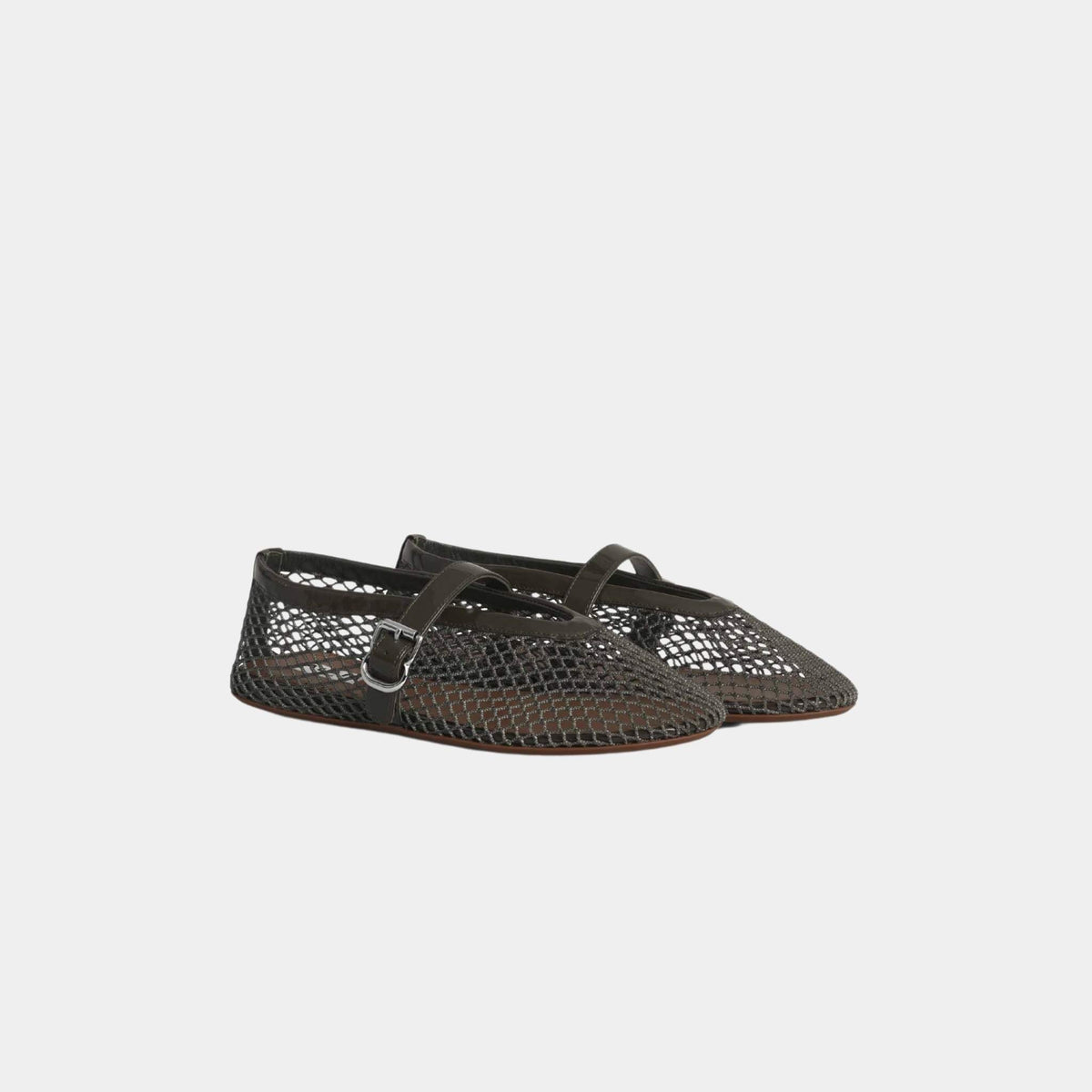 Ballet Flats In Classic Fishnet