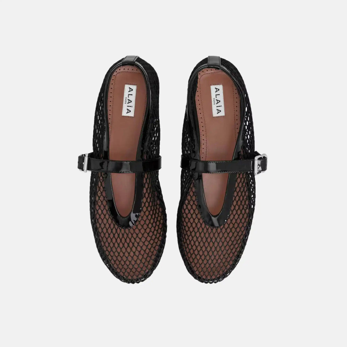 Ballet Flats In Fishnet