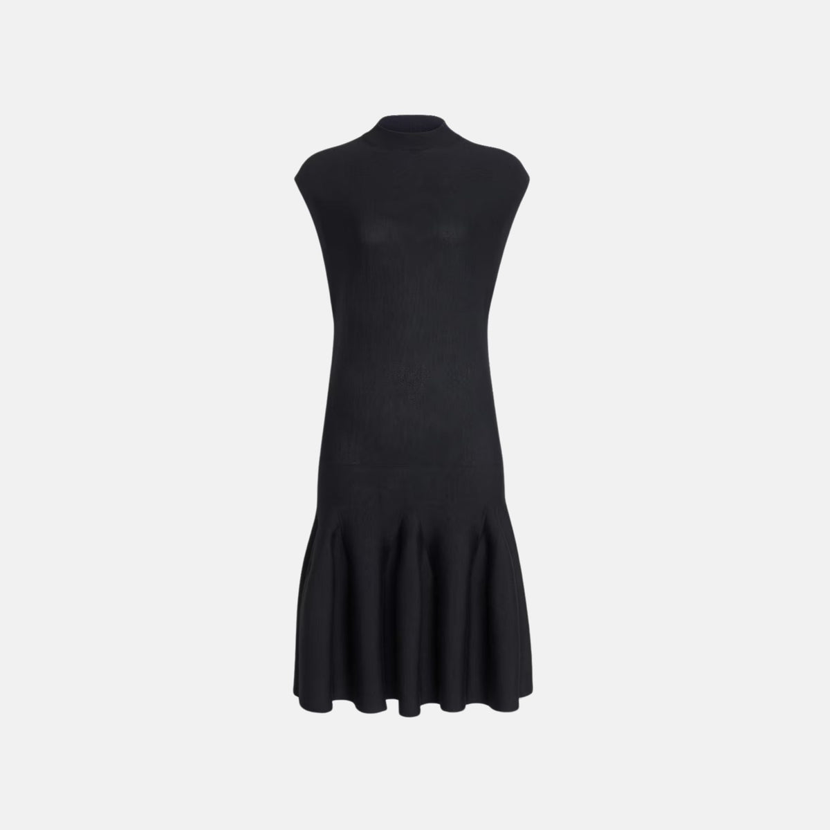 Cap Sleeve Dress In Sculptural Godet Knit