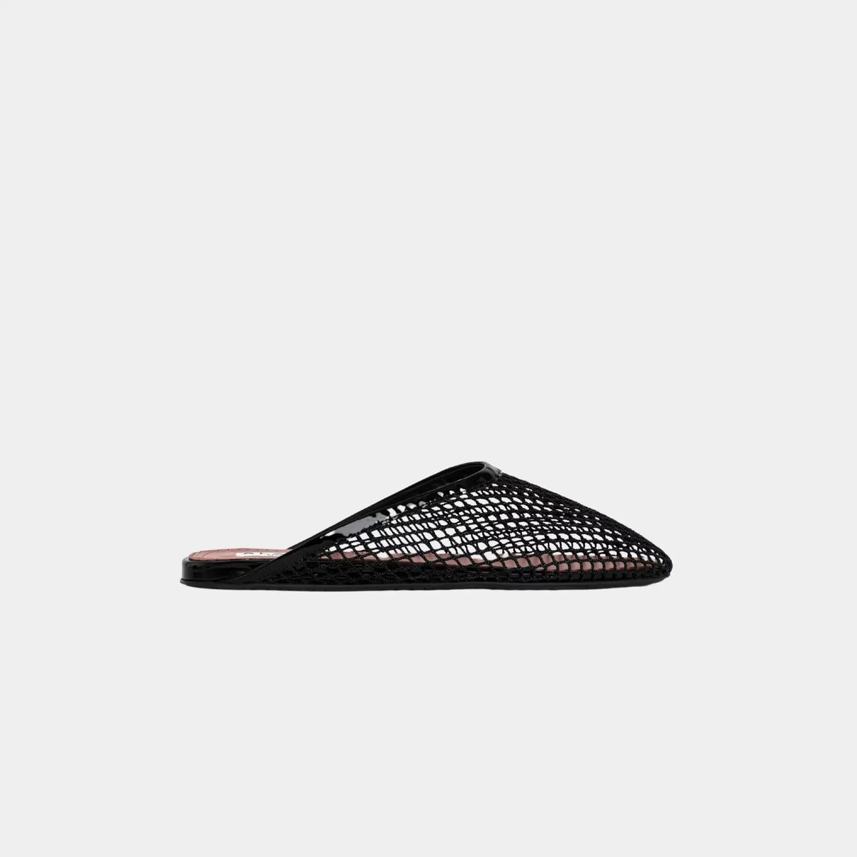 Flat Mules in Fishnet