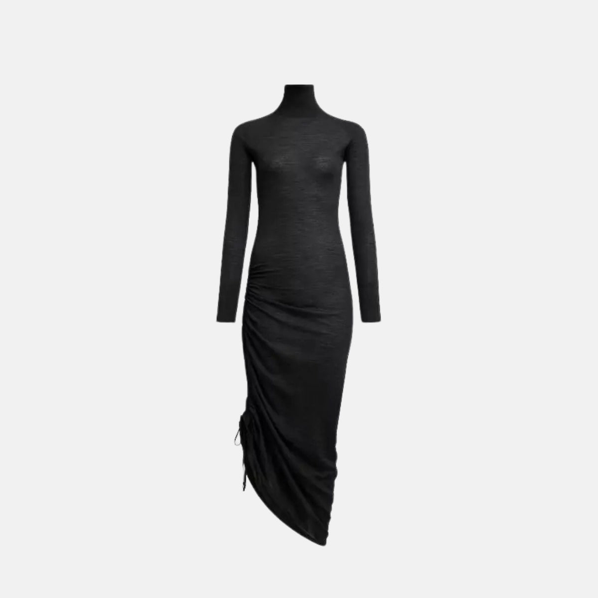 Long Sleeve Draped Knit Dress