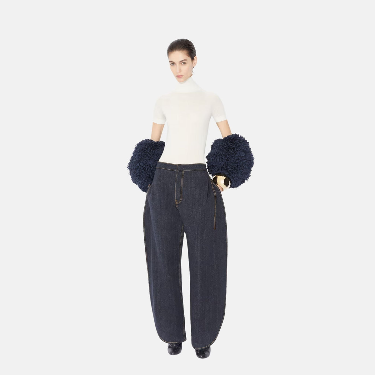 Short Sleeve Body In Sheer Wool Knit