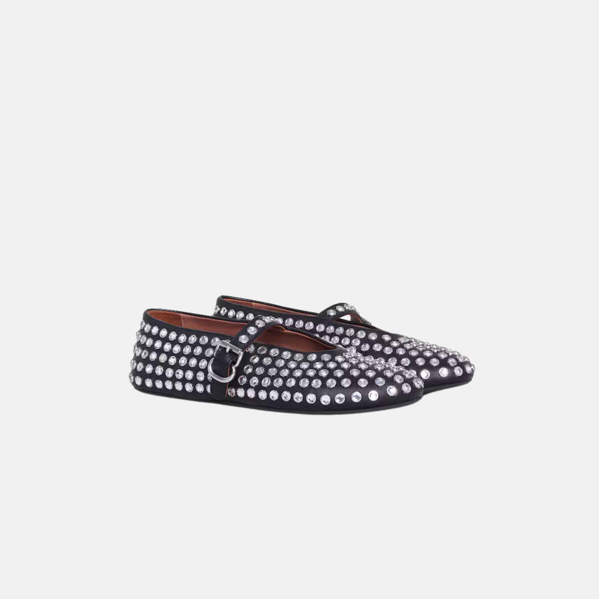 Strass Lambskin Ballet Flats