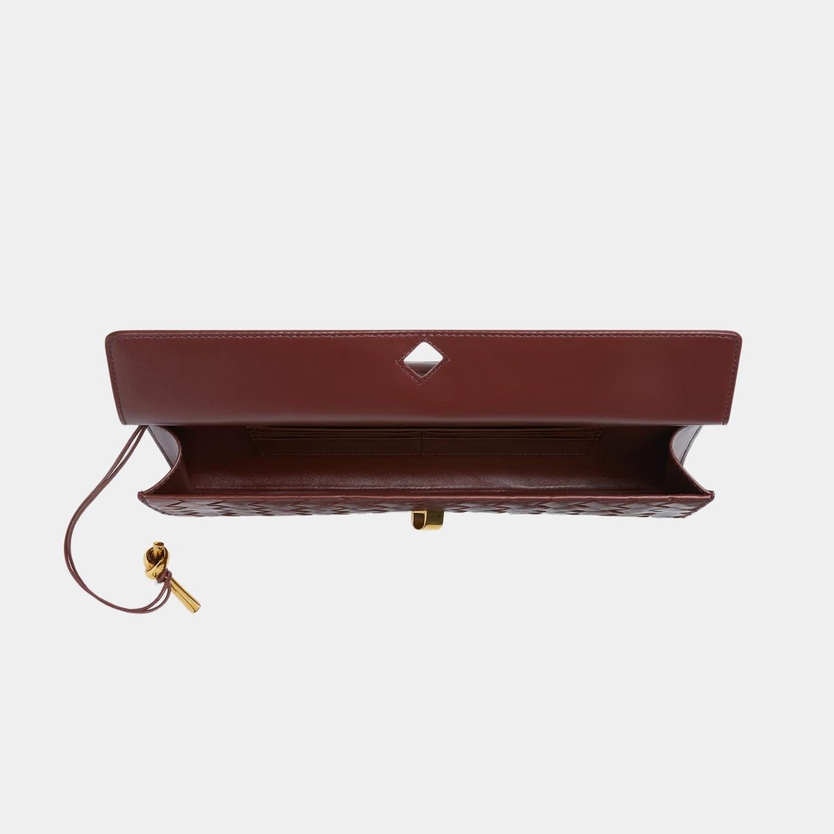 Andiamo Top Handle Clutch Intrecciato Leather