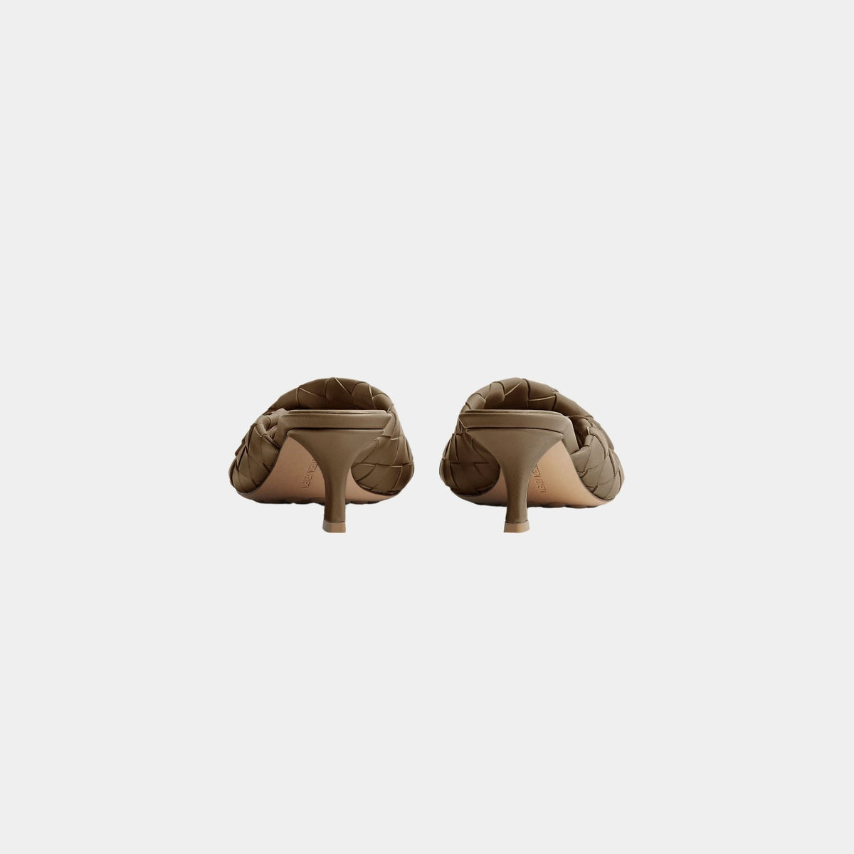 Blink Mule with Folded Detail in Intrecciato Leather