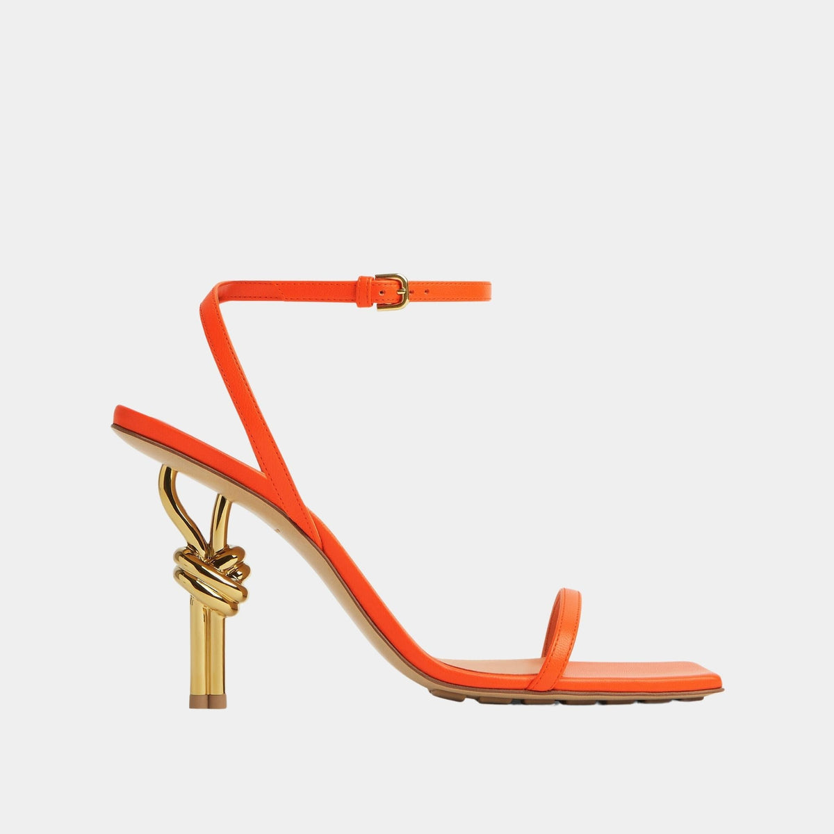Knot Ankle Strap High Heel Sandal