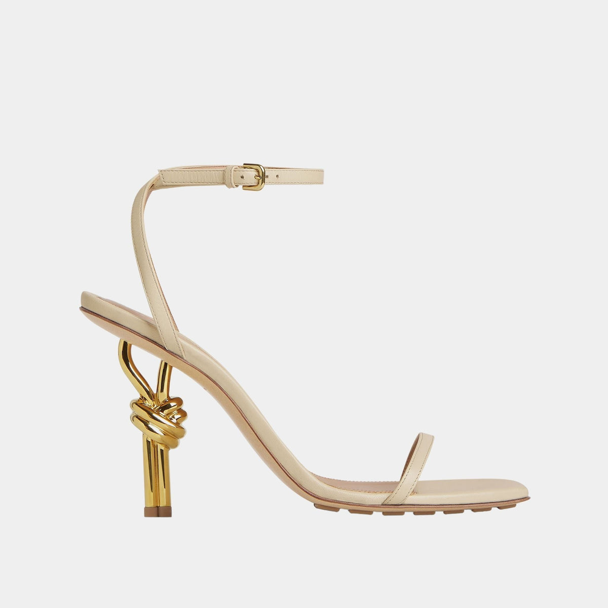 Knot Ankle Strap High Heel Sandal