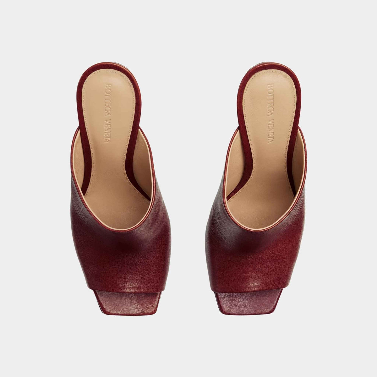 Knot High-Heel Mule Lambskin Gold Metal Knot Heel