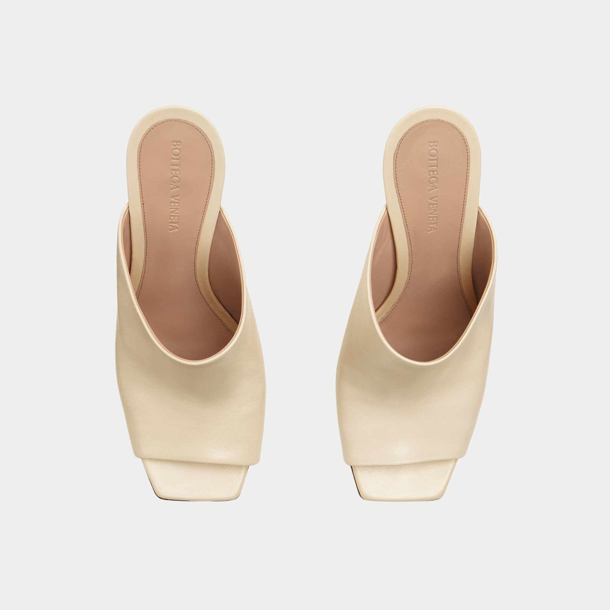 Knot High-Heel Mule Lambskin Gold Metal Knot Heel
