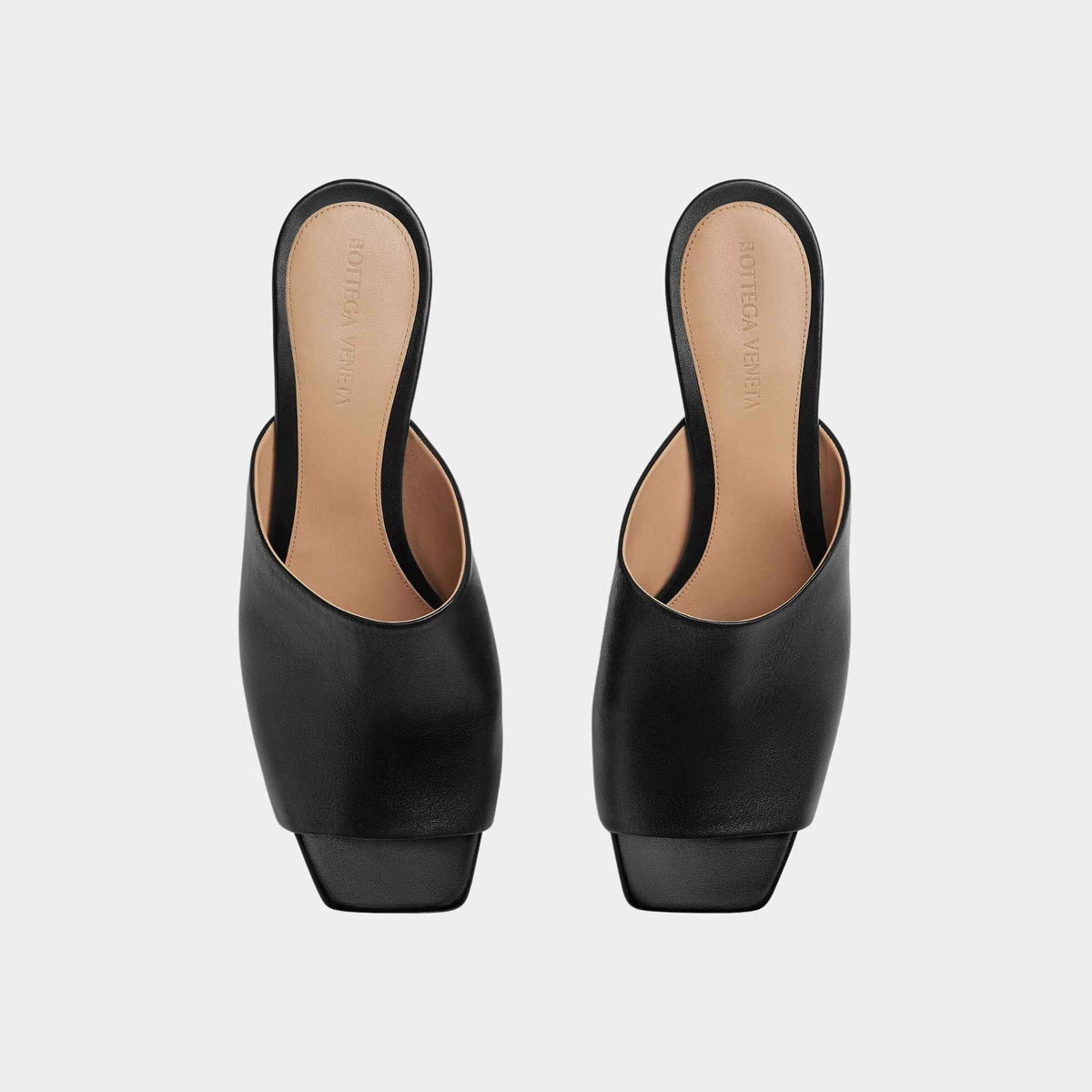 Knot Mule Lambskin with Gold Finished Metal Mid Heel
