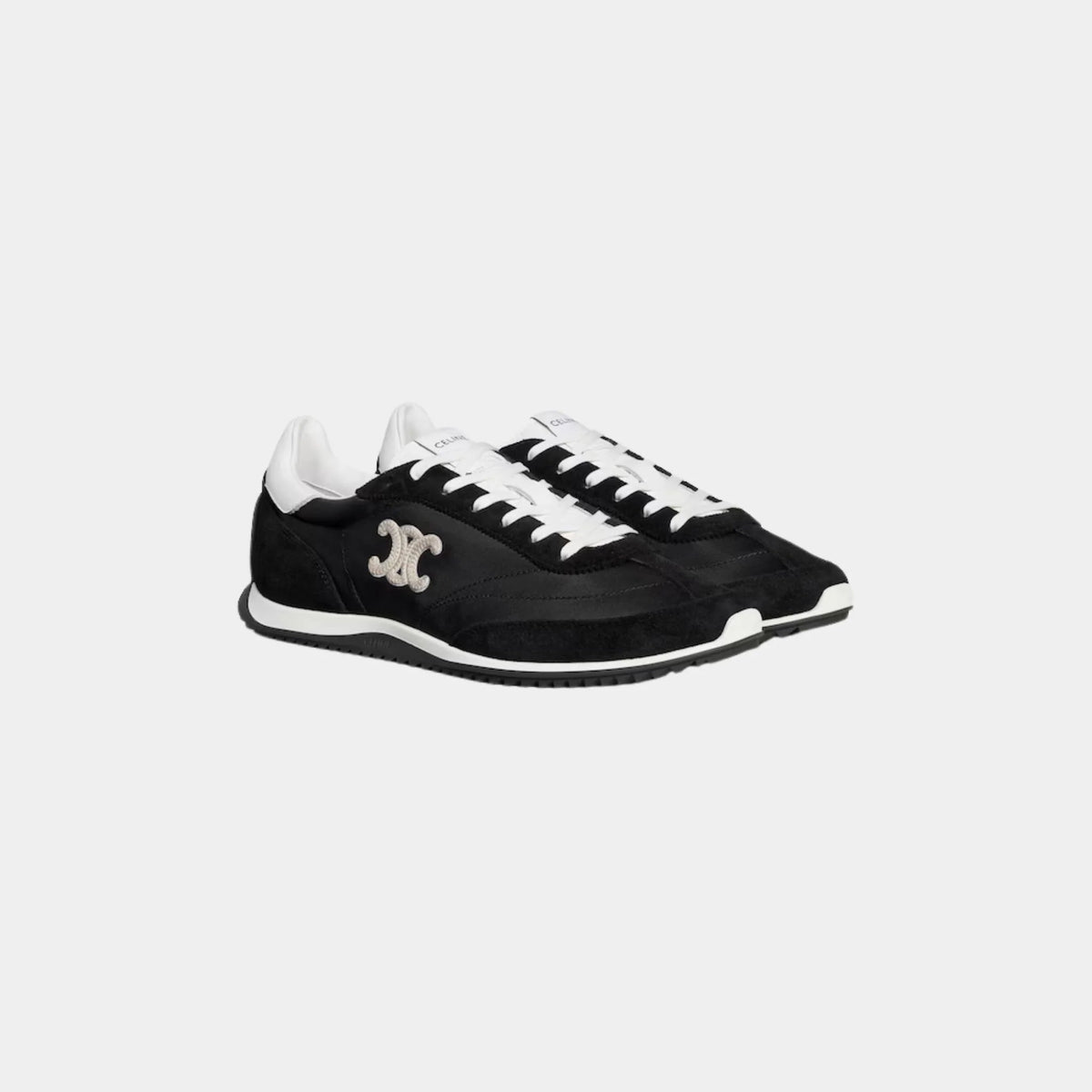 Celine Racer Sneaker With Triomphe in Nylon, Suede & Calfskin