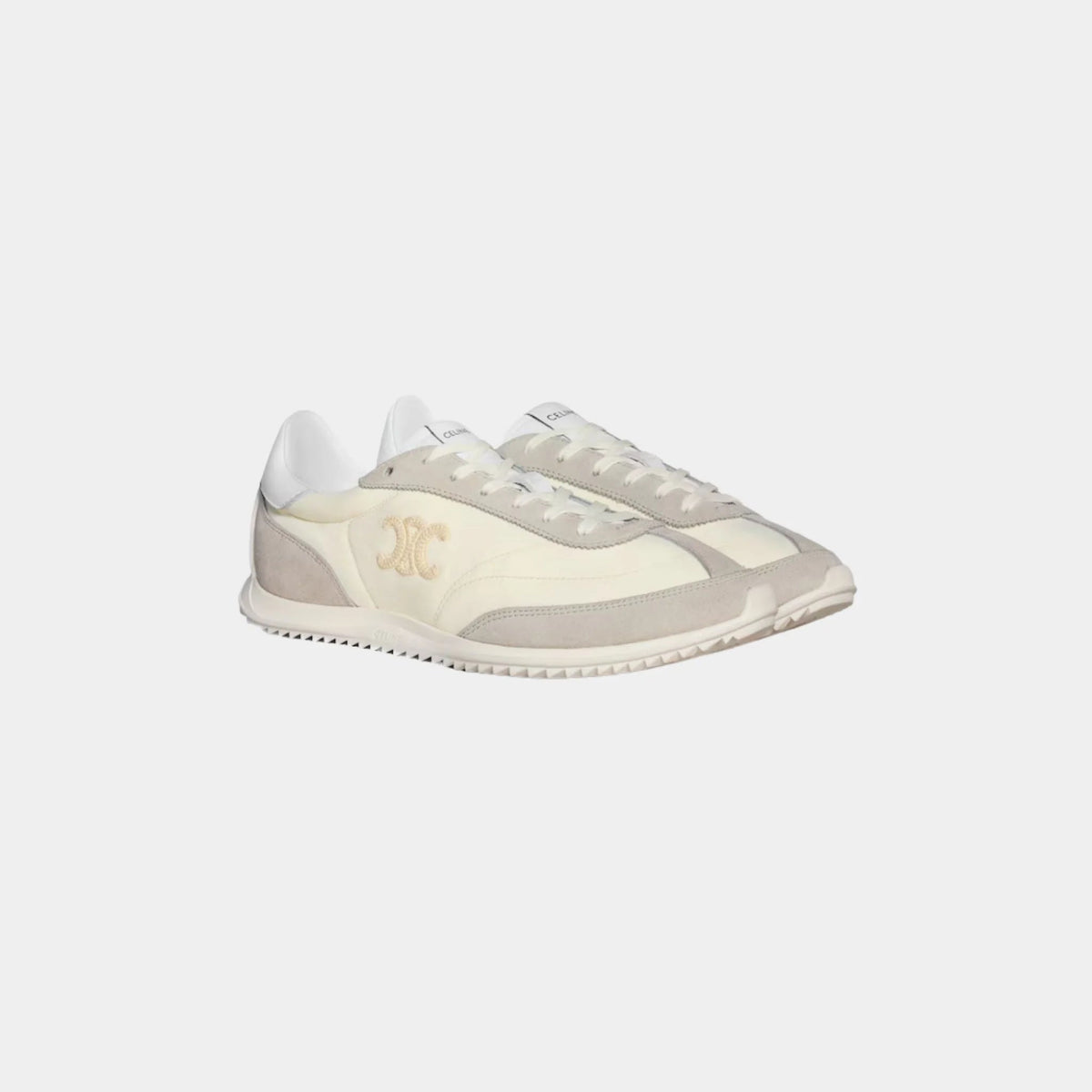 Celine Racer Sneaker With Triomphe in Nylon, Suede & Calfskin