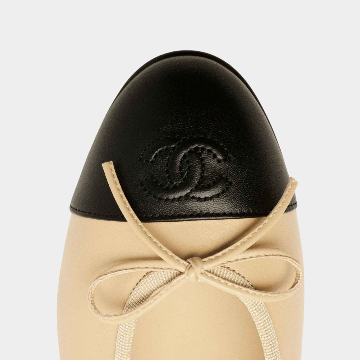 Ballerinas In Lambskin Beige And Black