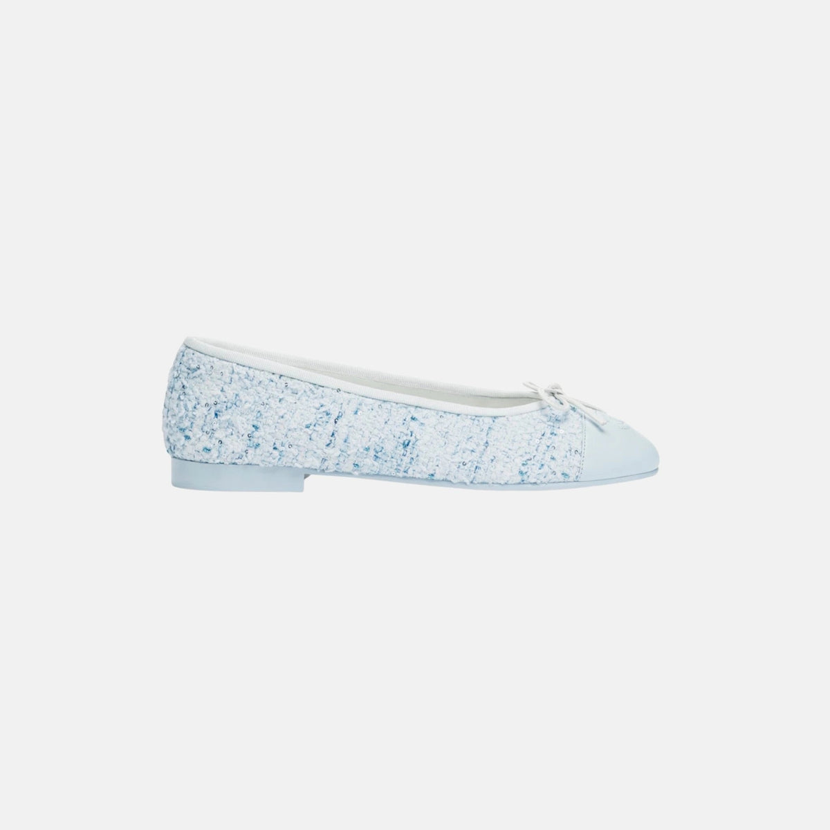 Ballet Flats in Tweed and Lambskin