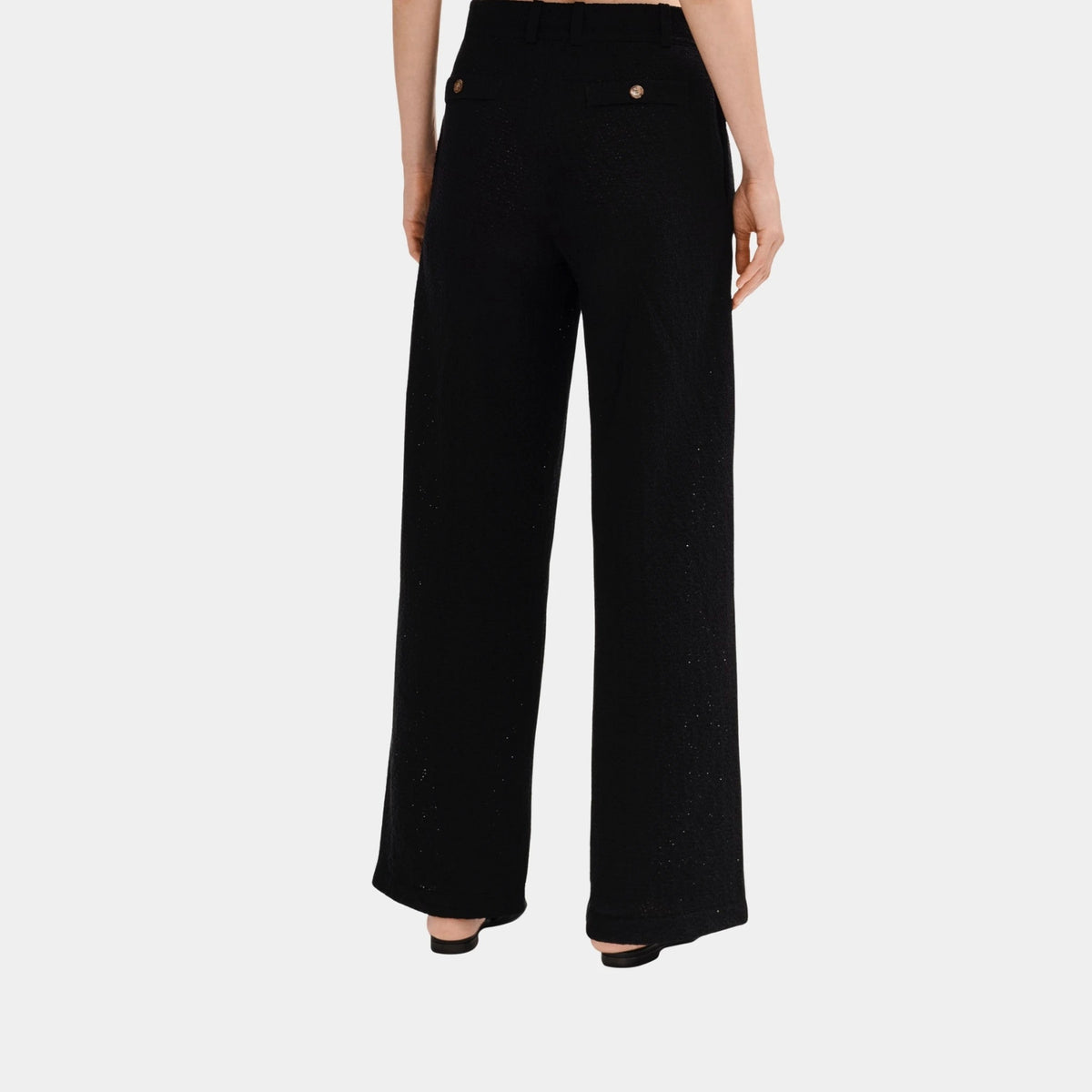 Black Trousers in Linen and Cotton