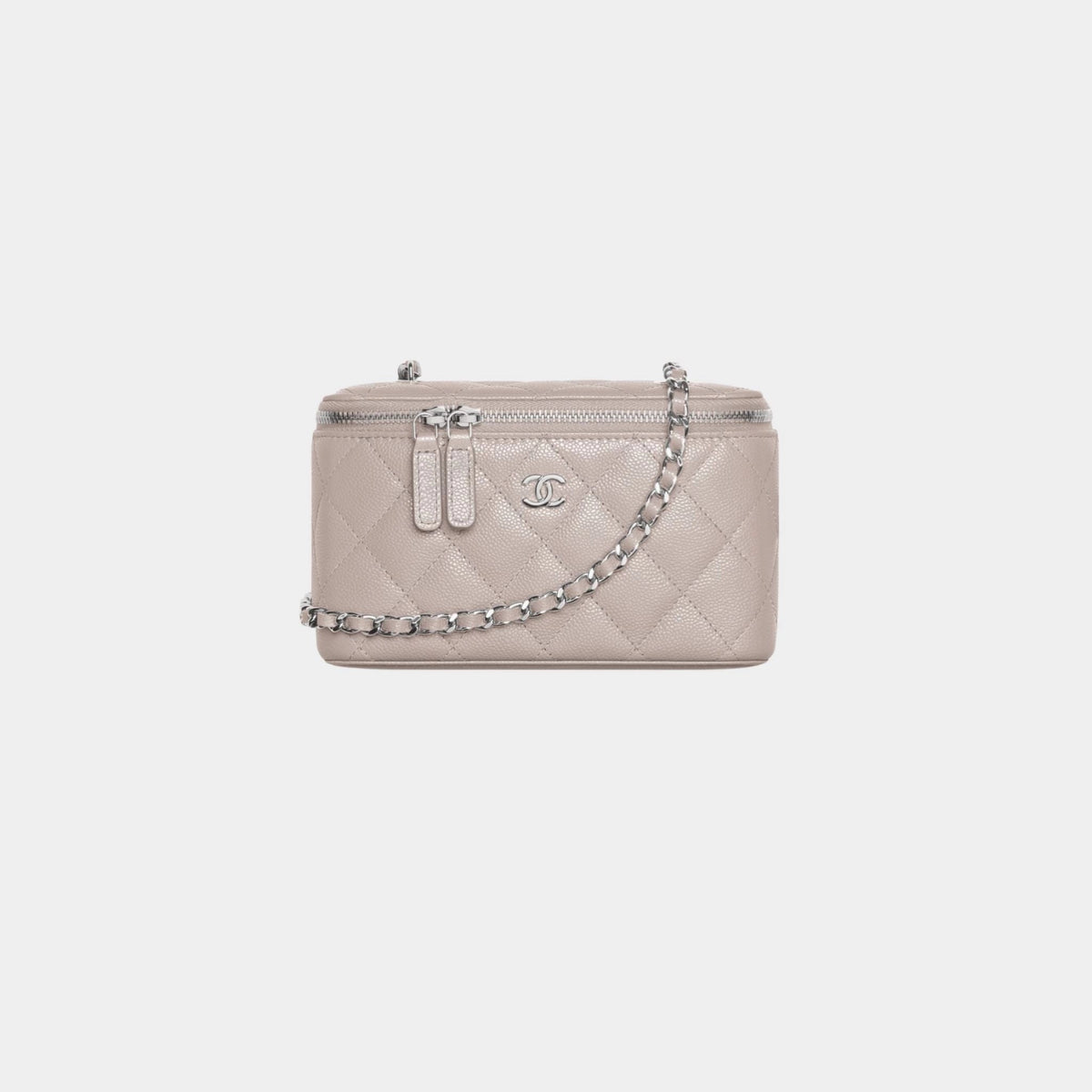 Classic Long Vanity With Chain Grained Shiny Calfskin