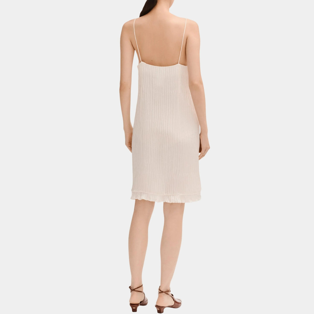Dress in Linen and Silk Canvas