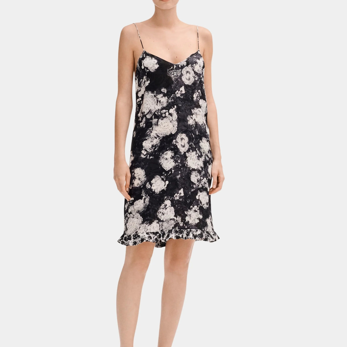 Dress in Printed Silk Jacquard