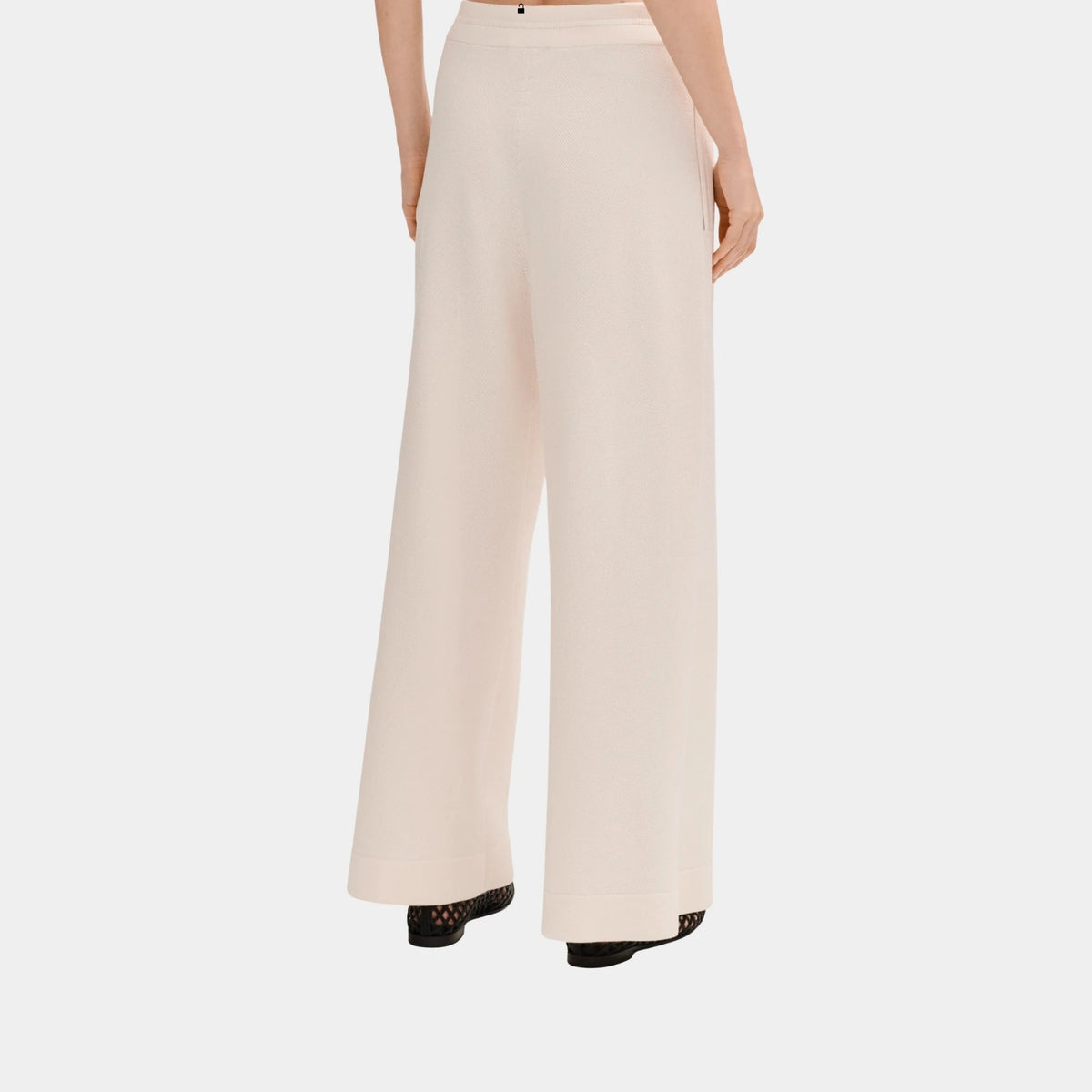 Ecru Trousers in Silk and Cotton