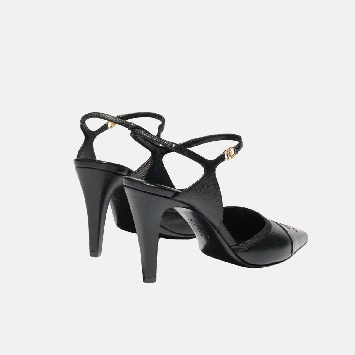Heel Slingbacks in Iridescent Lambskin