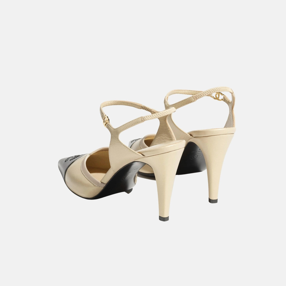 Heel Slingbacks in Iridescent Lambskin