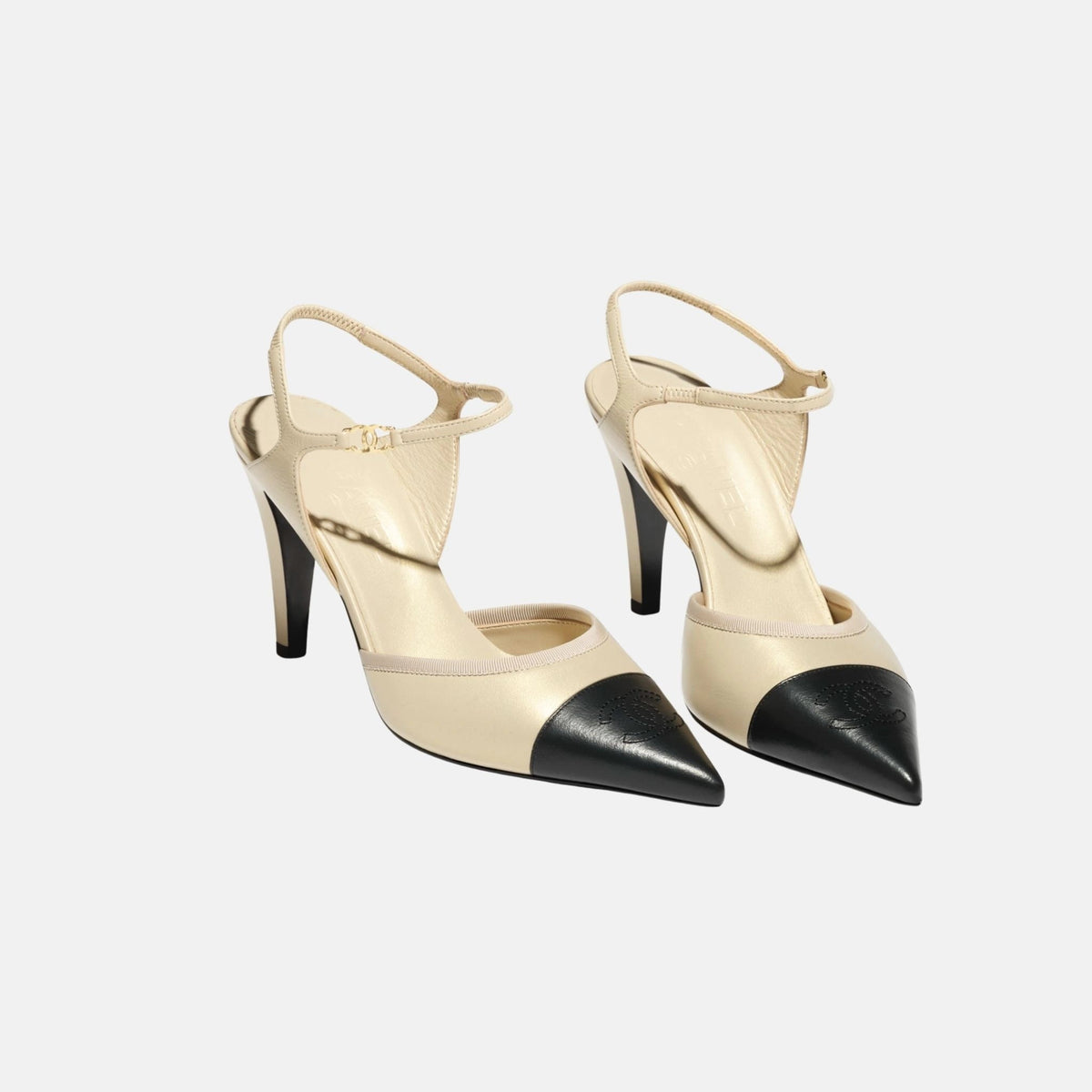 Heel Slingbacks in Iridescent Lambskin