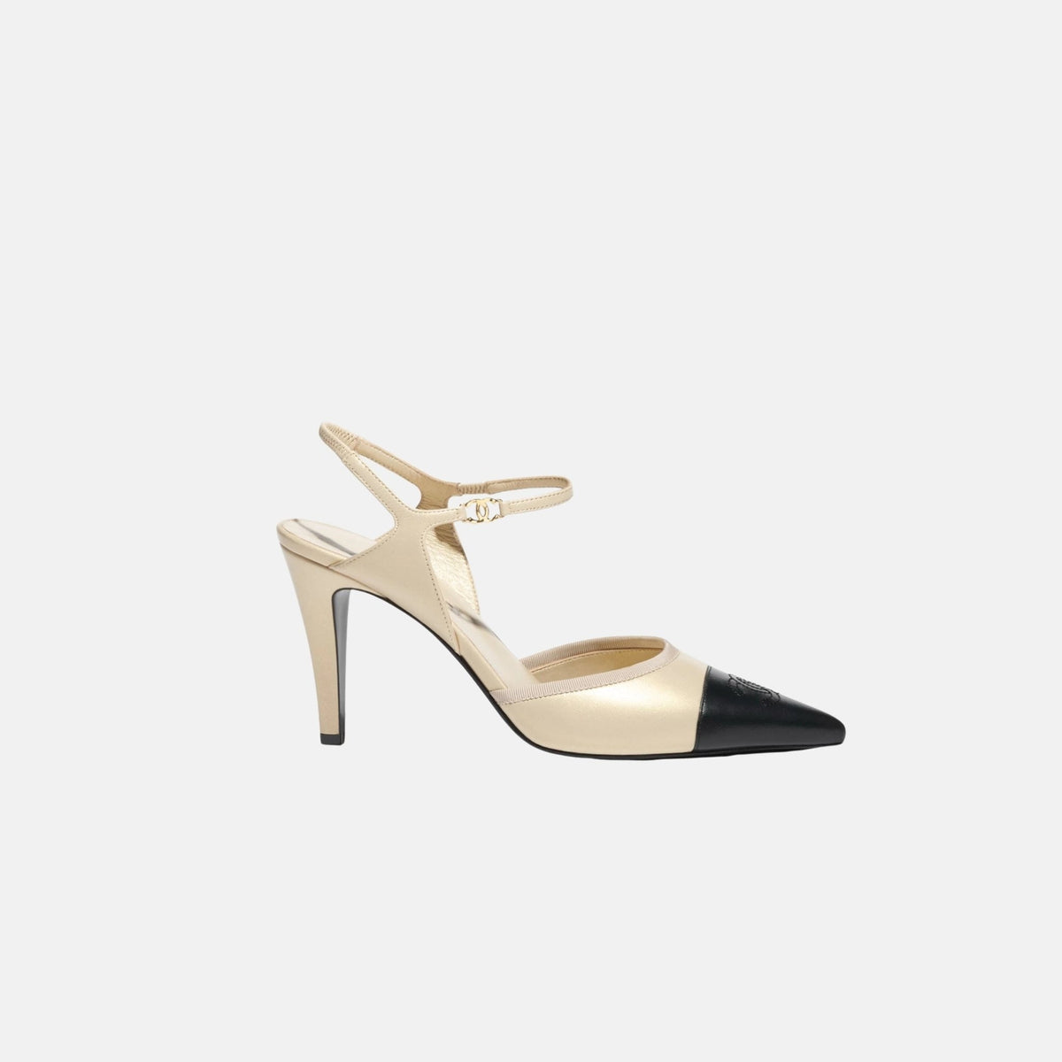 Heel Slingbacks in Iridescent Lambskin