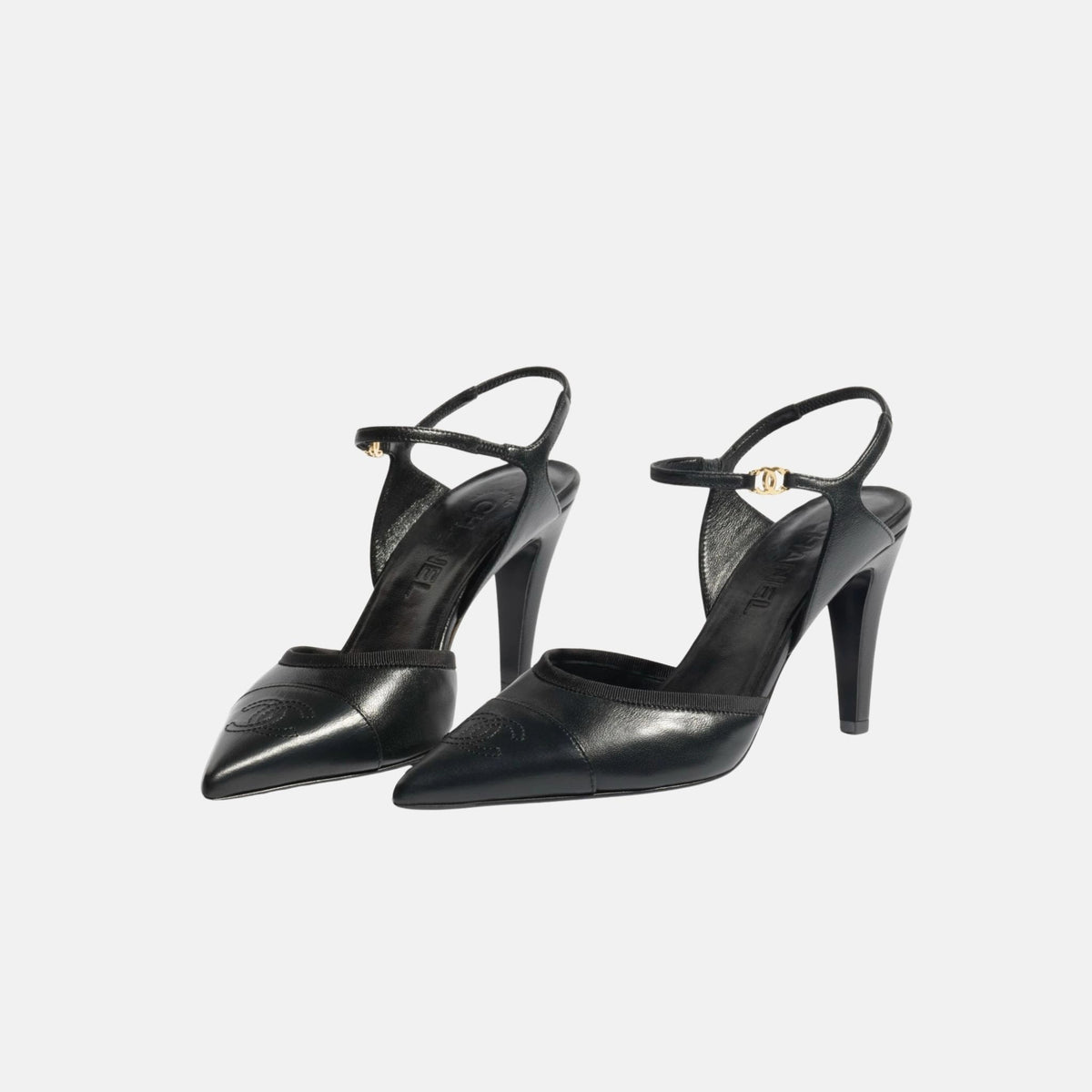 Heel Slingbacks in Iridescent Lambskin