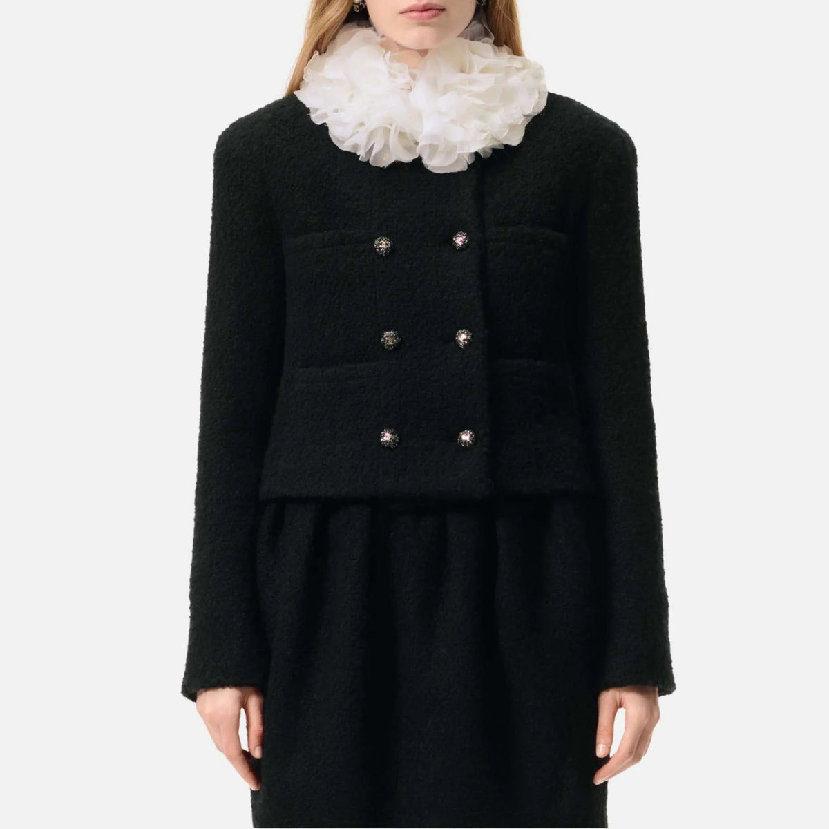 Jacket Cashmere And Wool Tweed