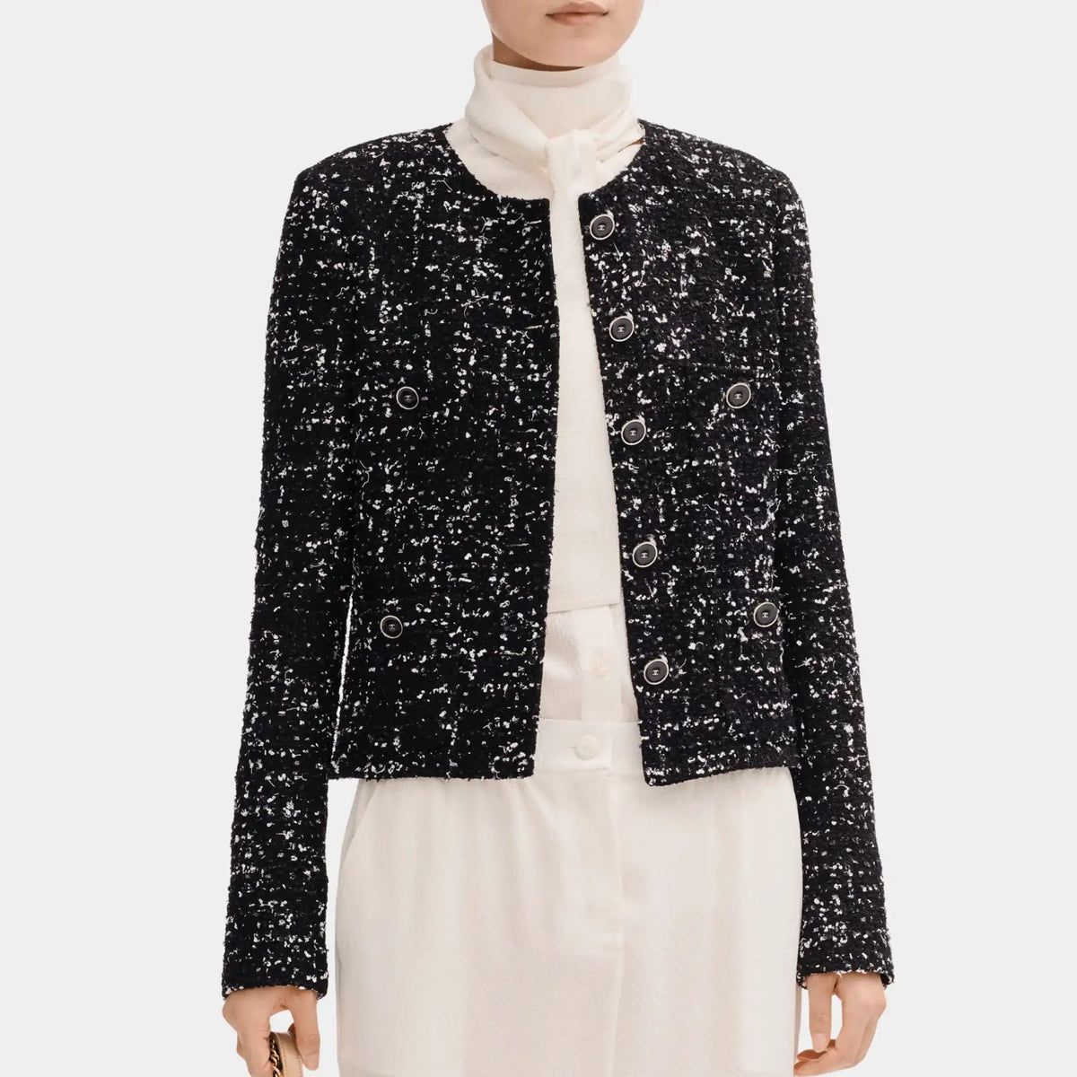 Jacket in Black and White Tweed