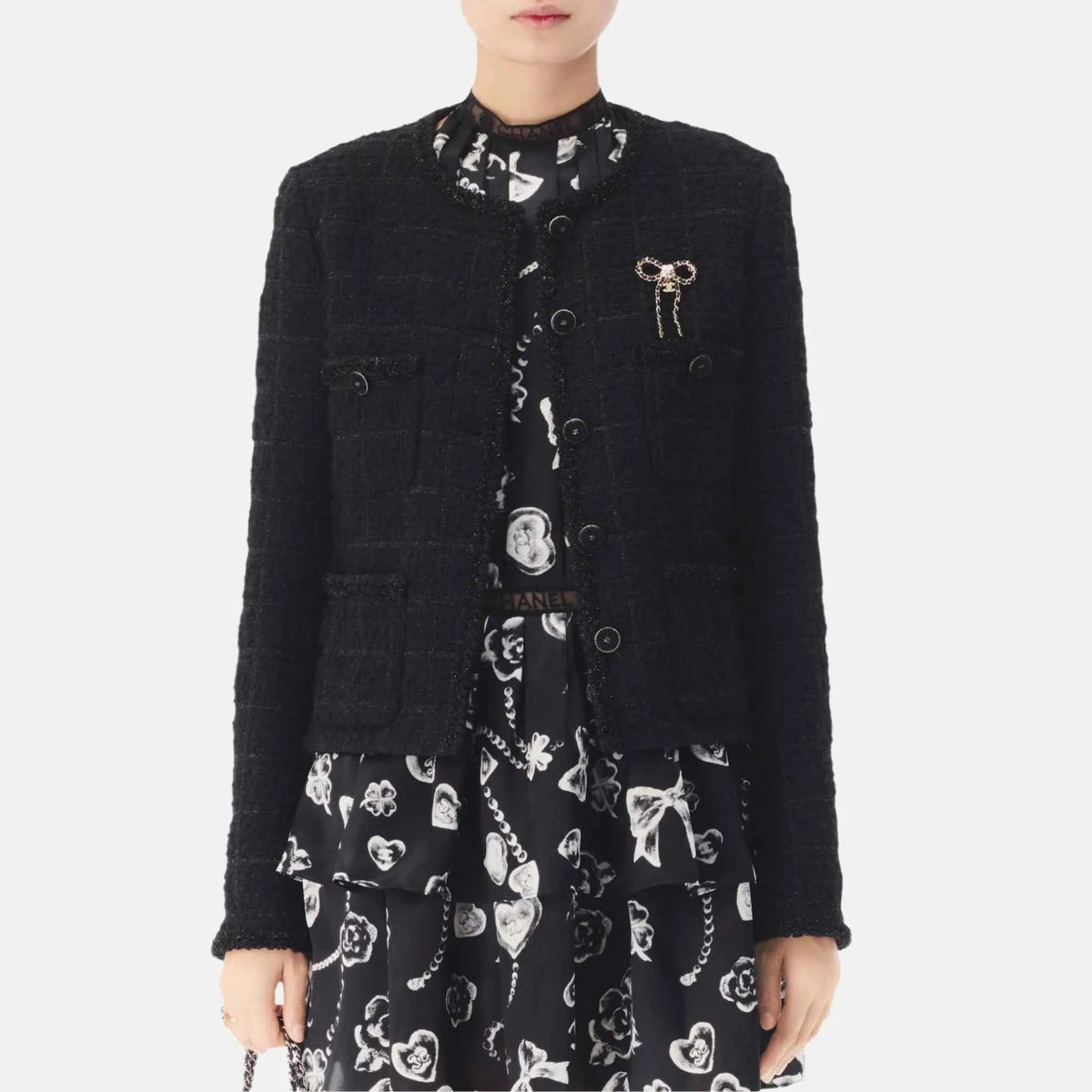 Jacket in Black Tweed