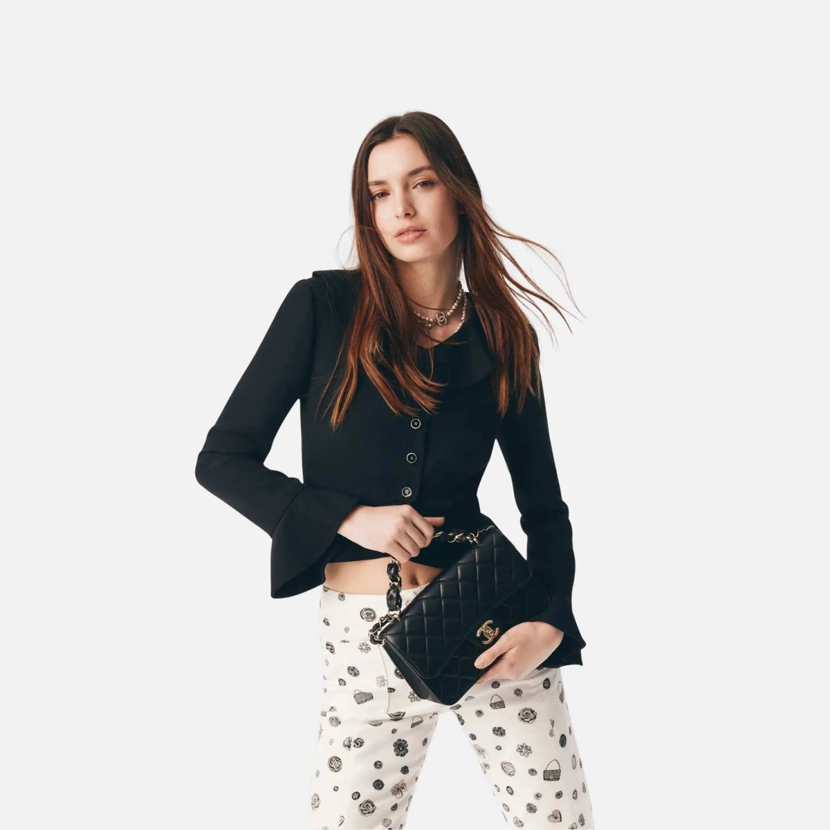 Jacket in Silk Crepe