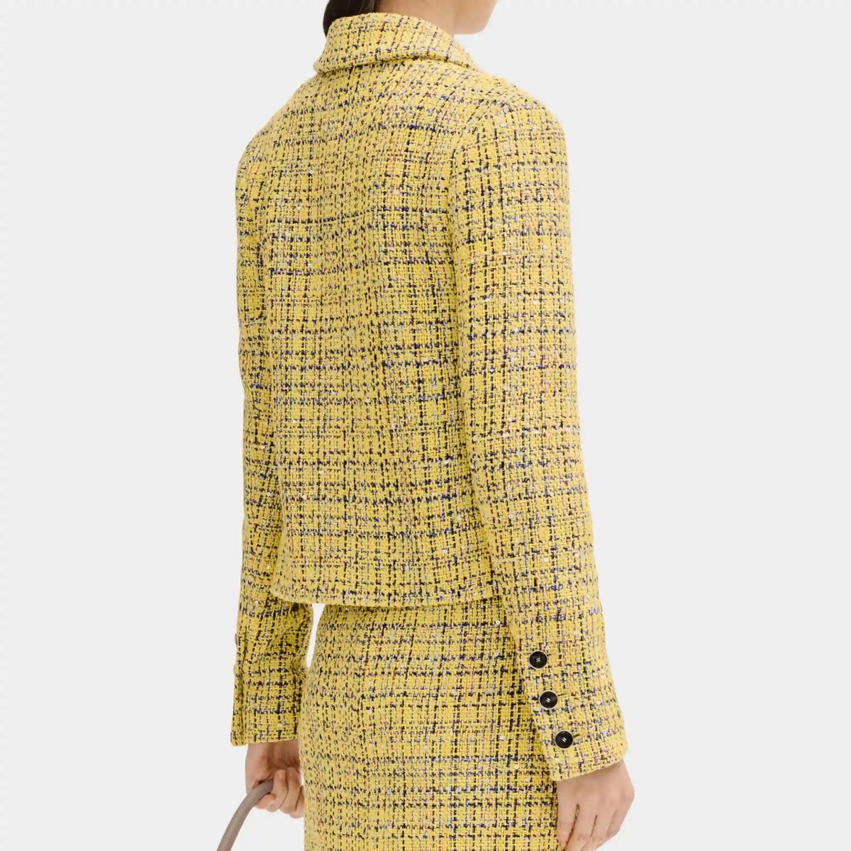 Jacket in Yellow Cotton Tweed