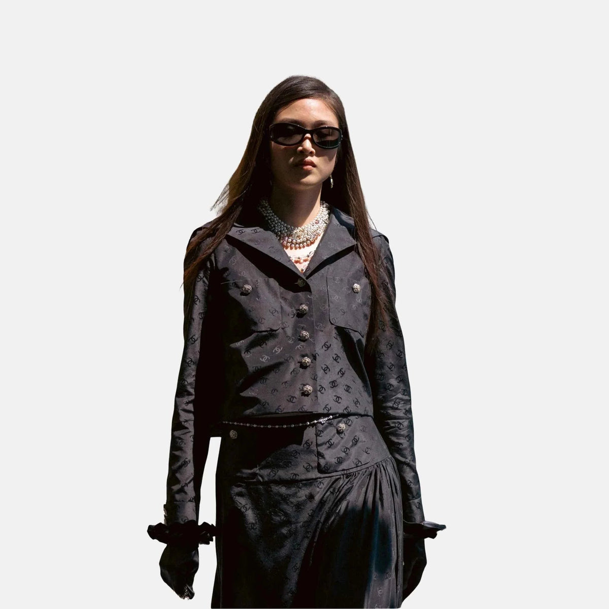 Jacket in Silk Taffeta Black