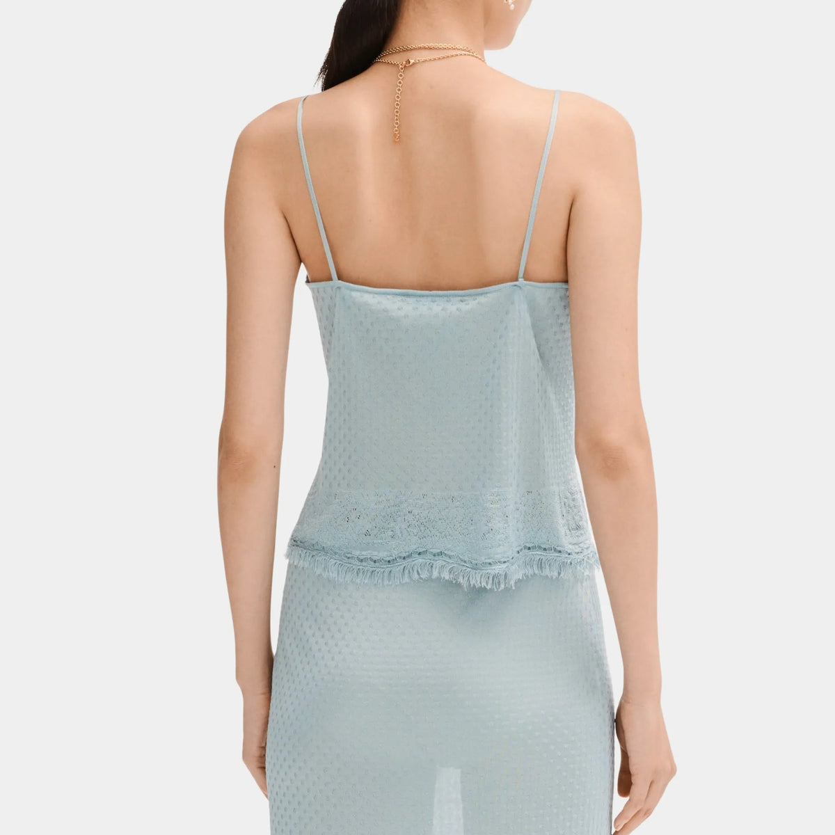 Light Blue Top in Mixed Fibres
