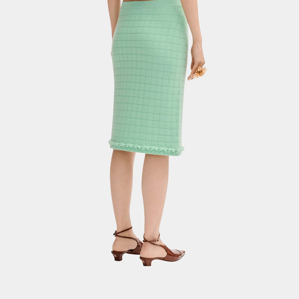 Light Green Skirt in Cashmere