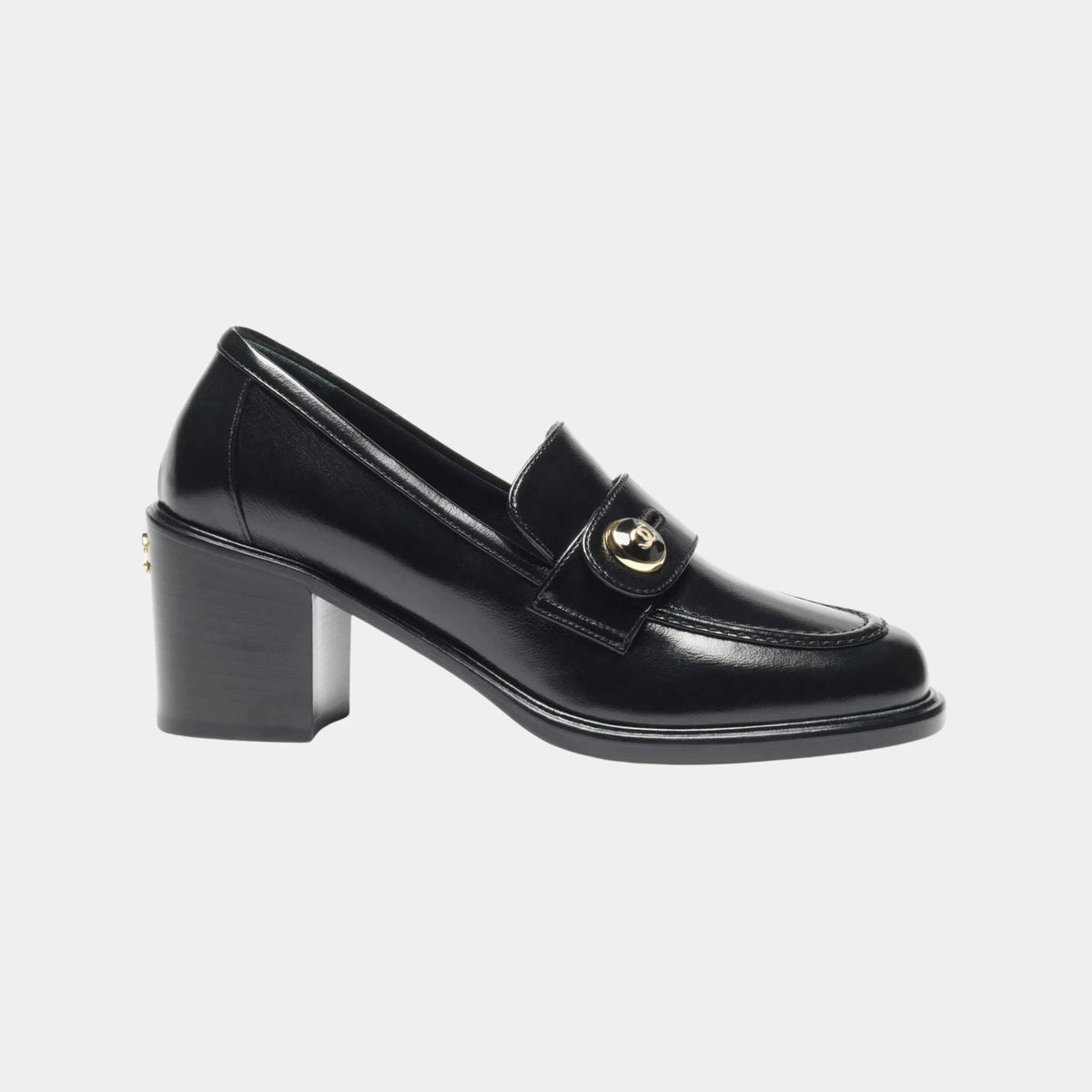 Loafers in Black Shiny Calfskin