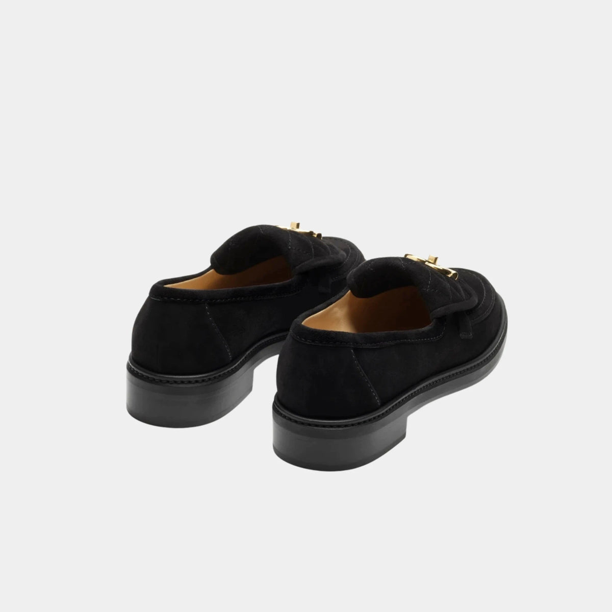 Loafers in Black Suede Kidskin
