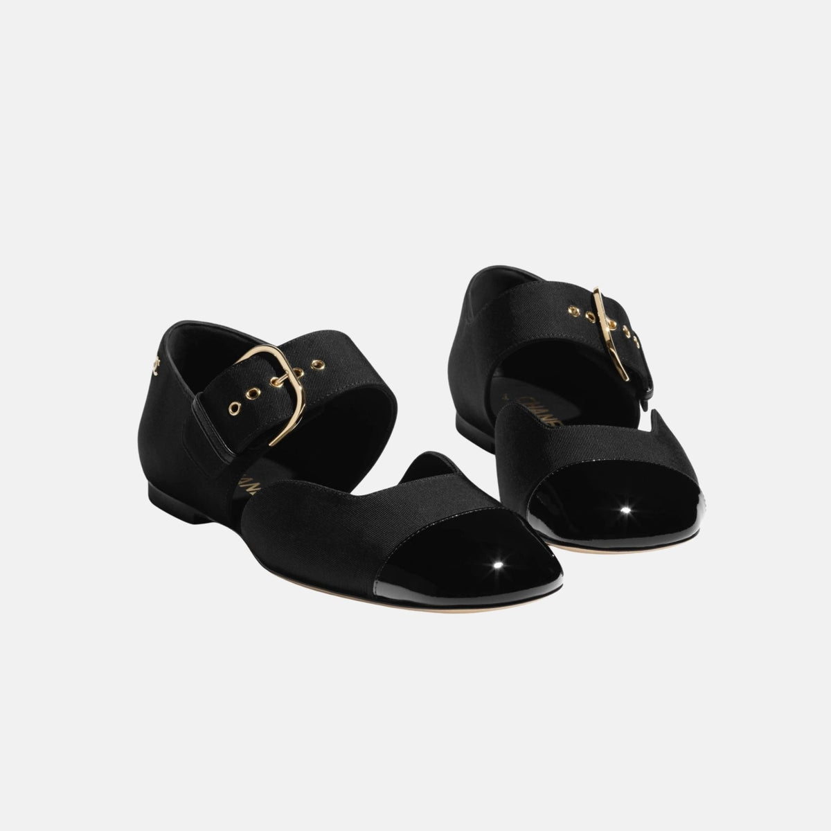 Mary Janes in Grosgrain and Patent Calfskin