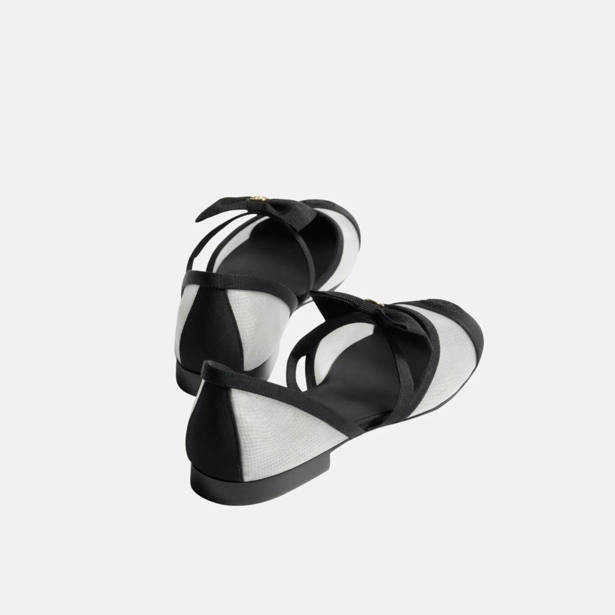 Mary Janes in Mesh and Grosgrain