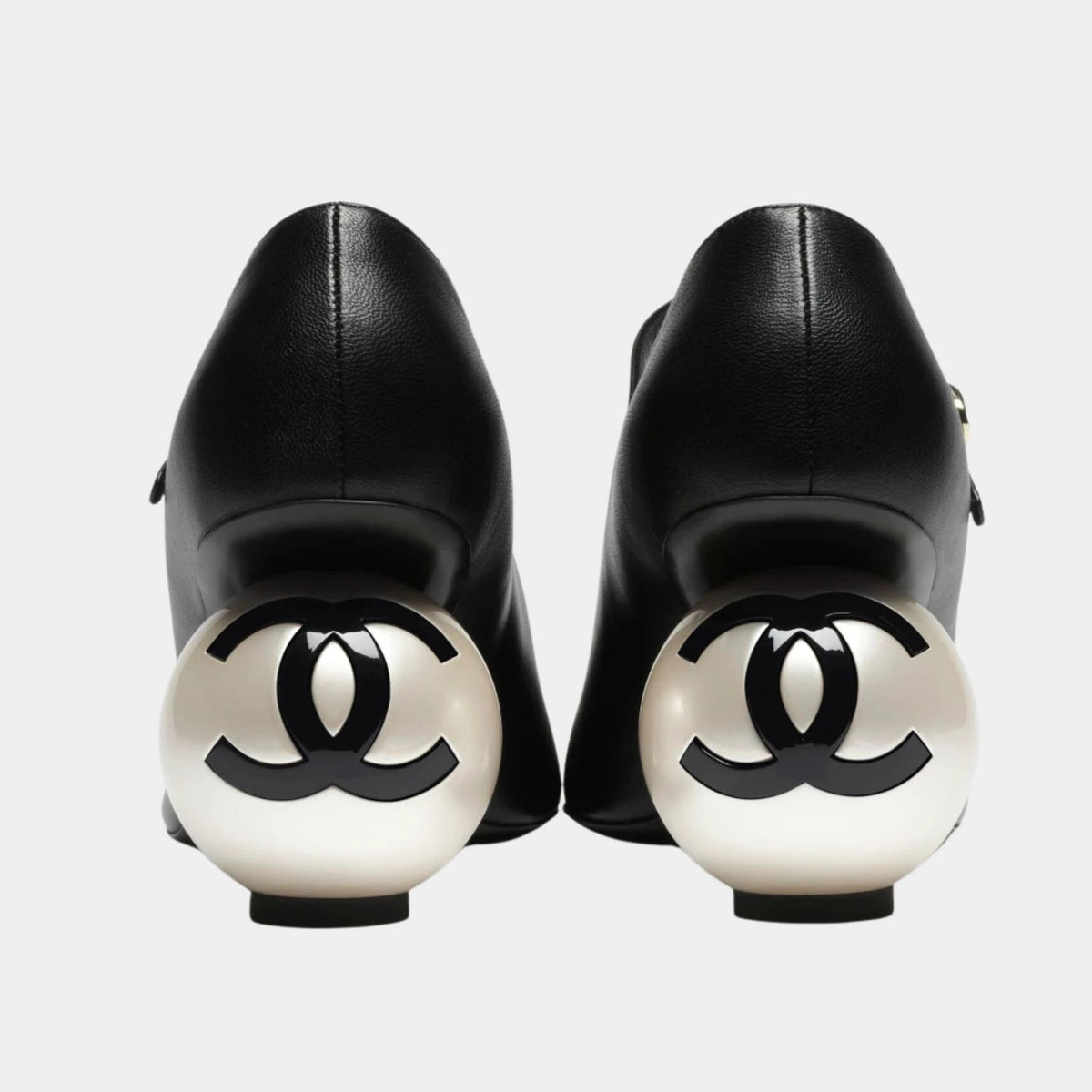Mary Janes Lambskin Patent Calfskin & Imitation Pearls Black