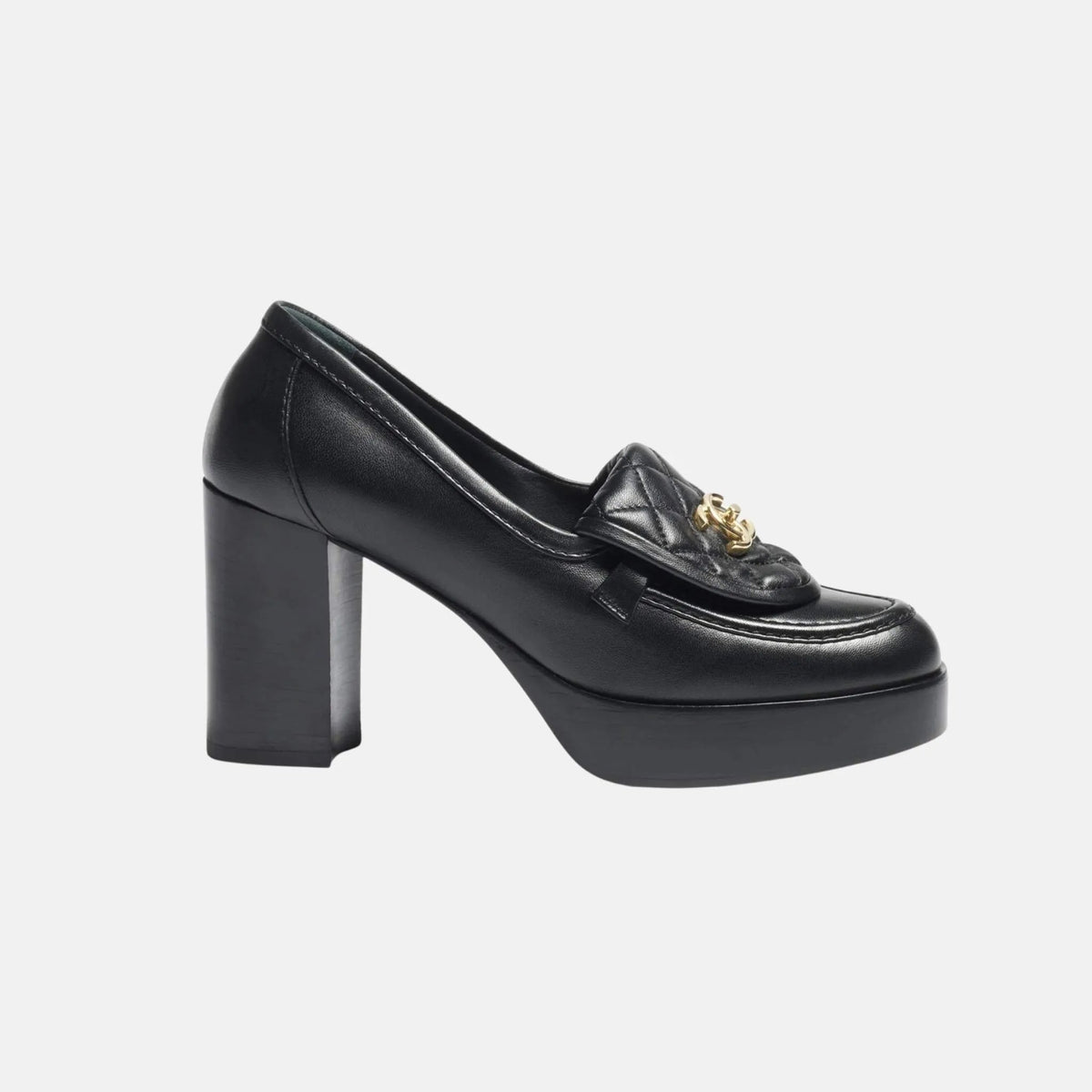 Moccasins in Black Lambskin