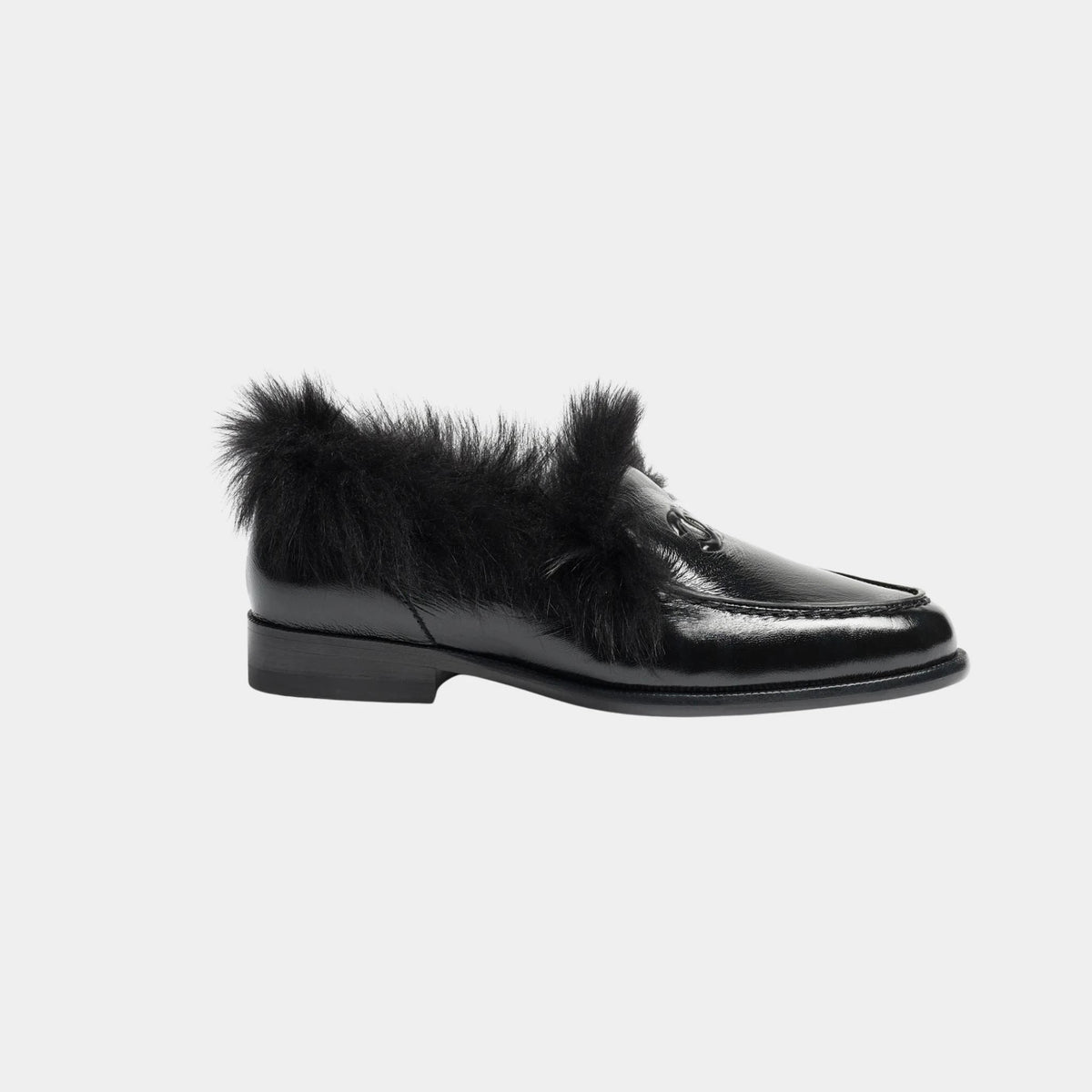 Moccasins Shiny Crumpled Lamb & Wool Lamb
