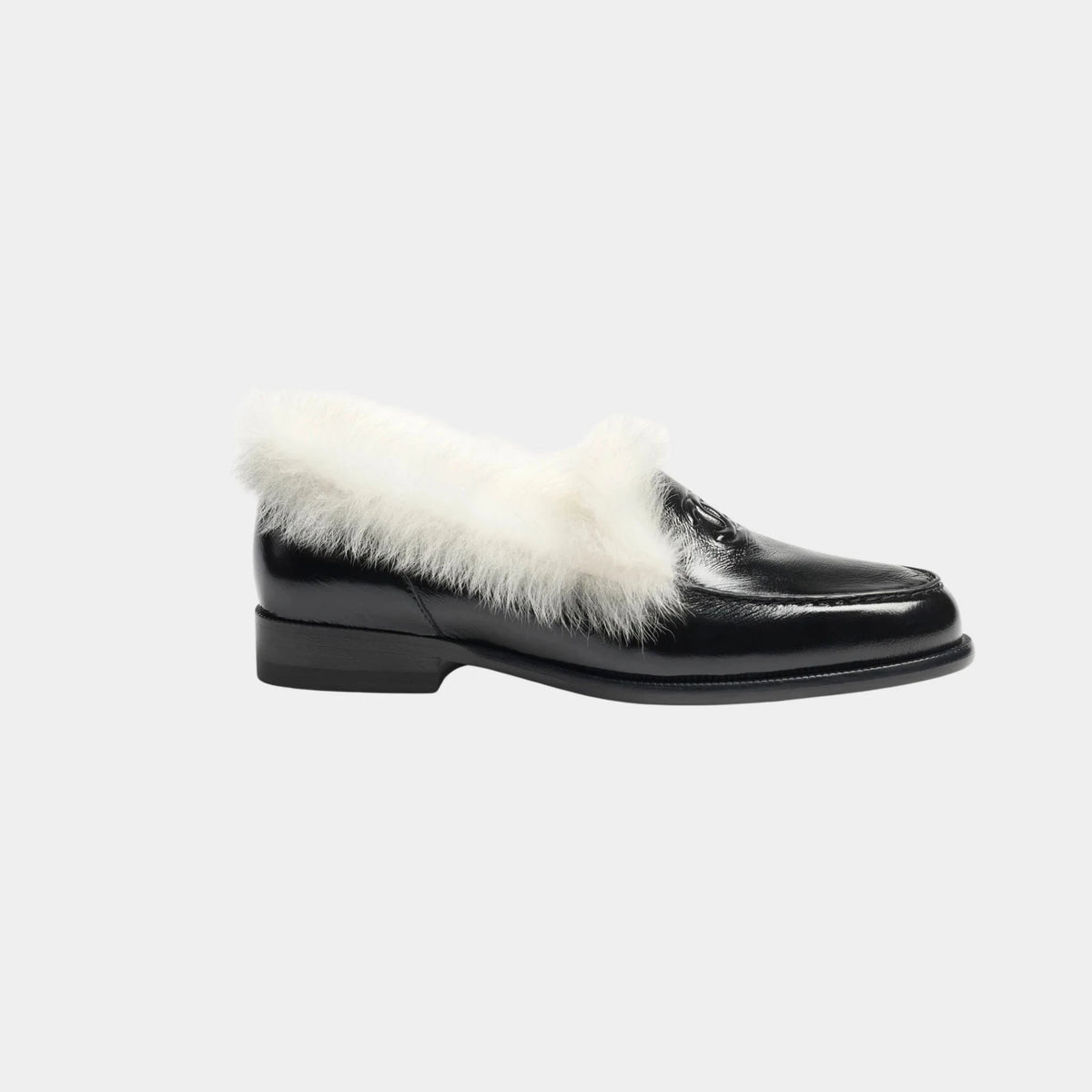 Moccasins Shiny Crumpled Lamb & Wool Lamb