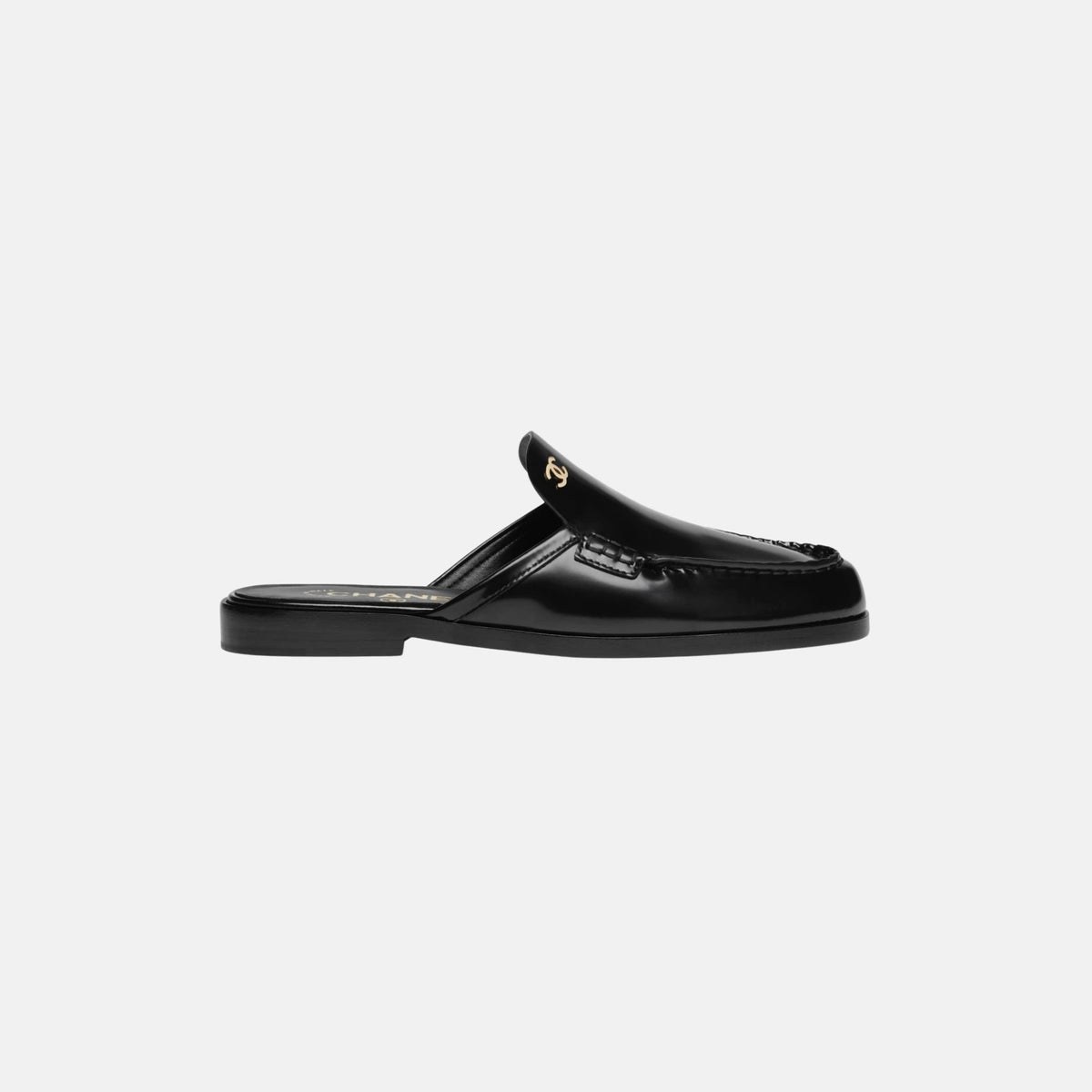 Mules in Black Calfskin