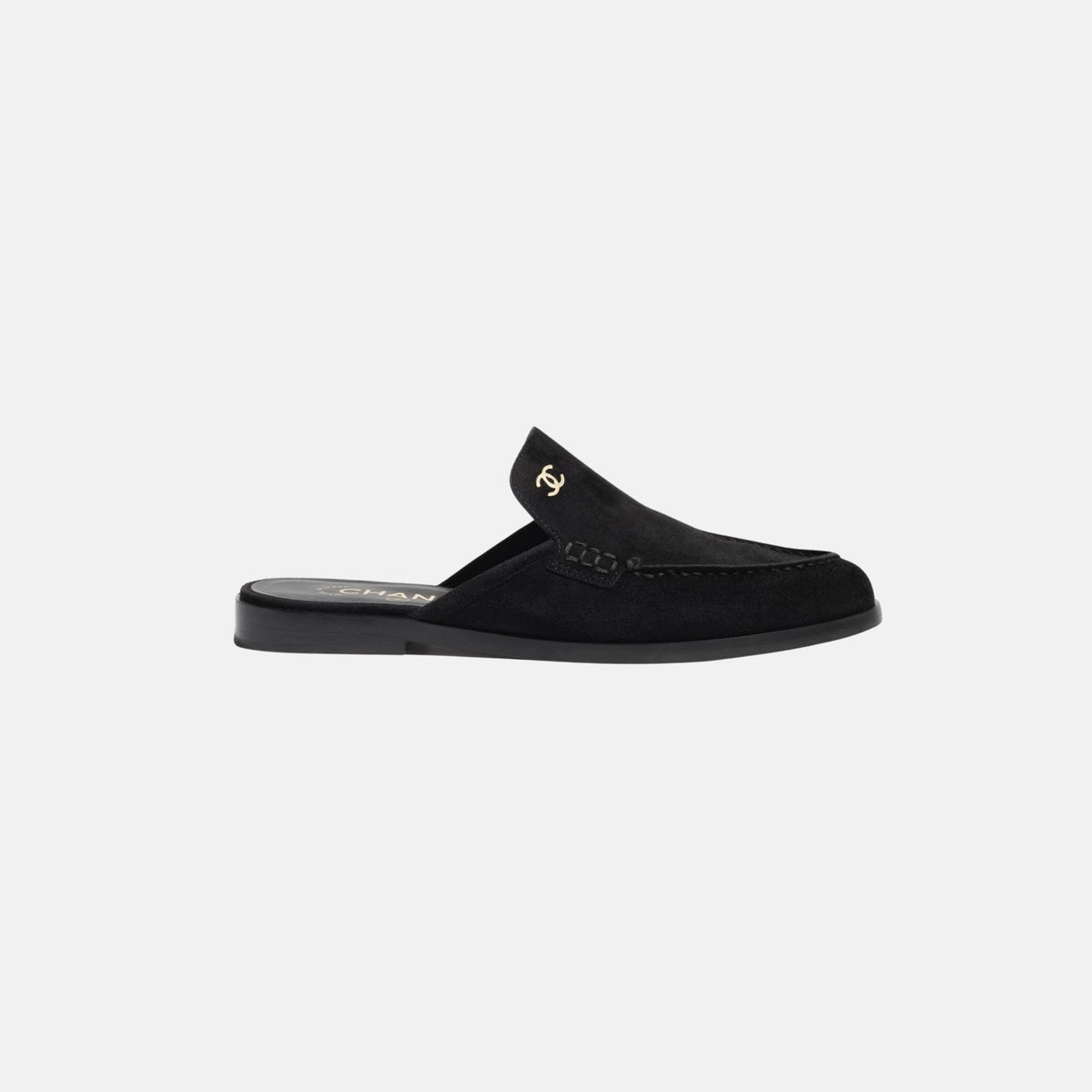 Mules in Black Calfskin