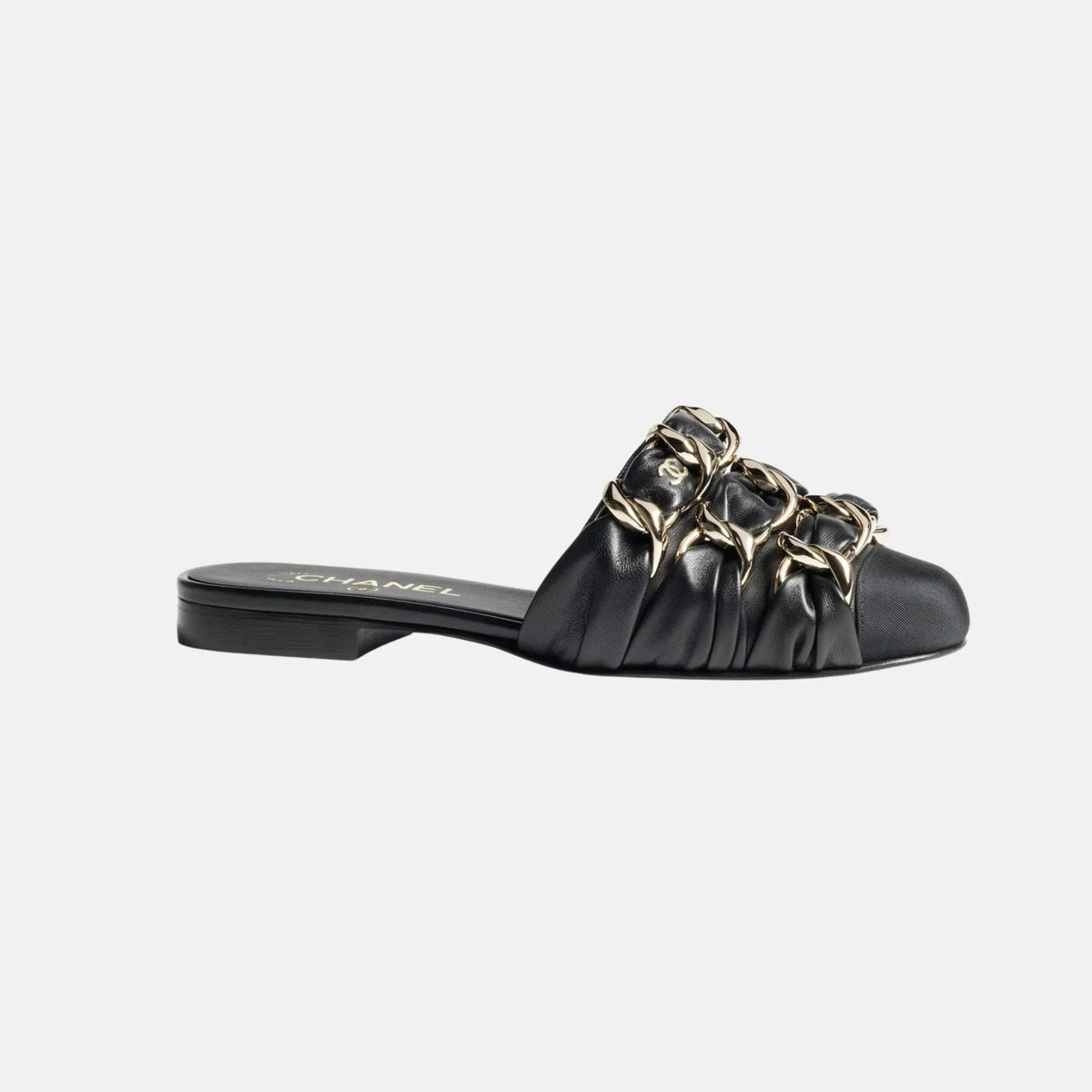 Mules in Lambskin and Grosgrain