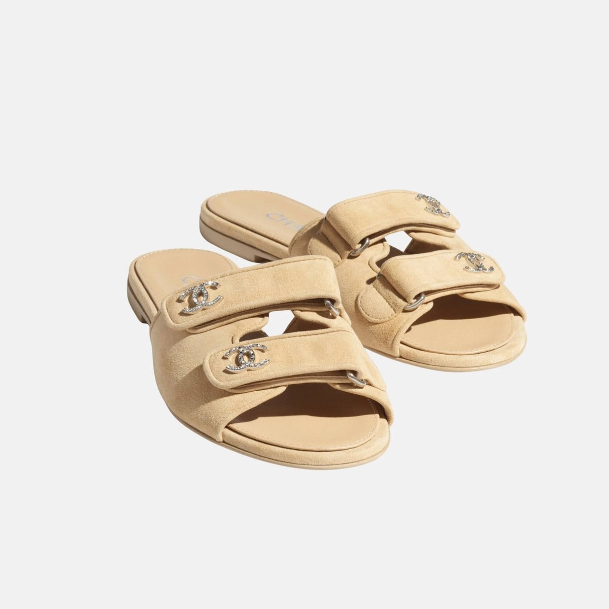 Mules in Suede Kidskin