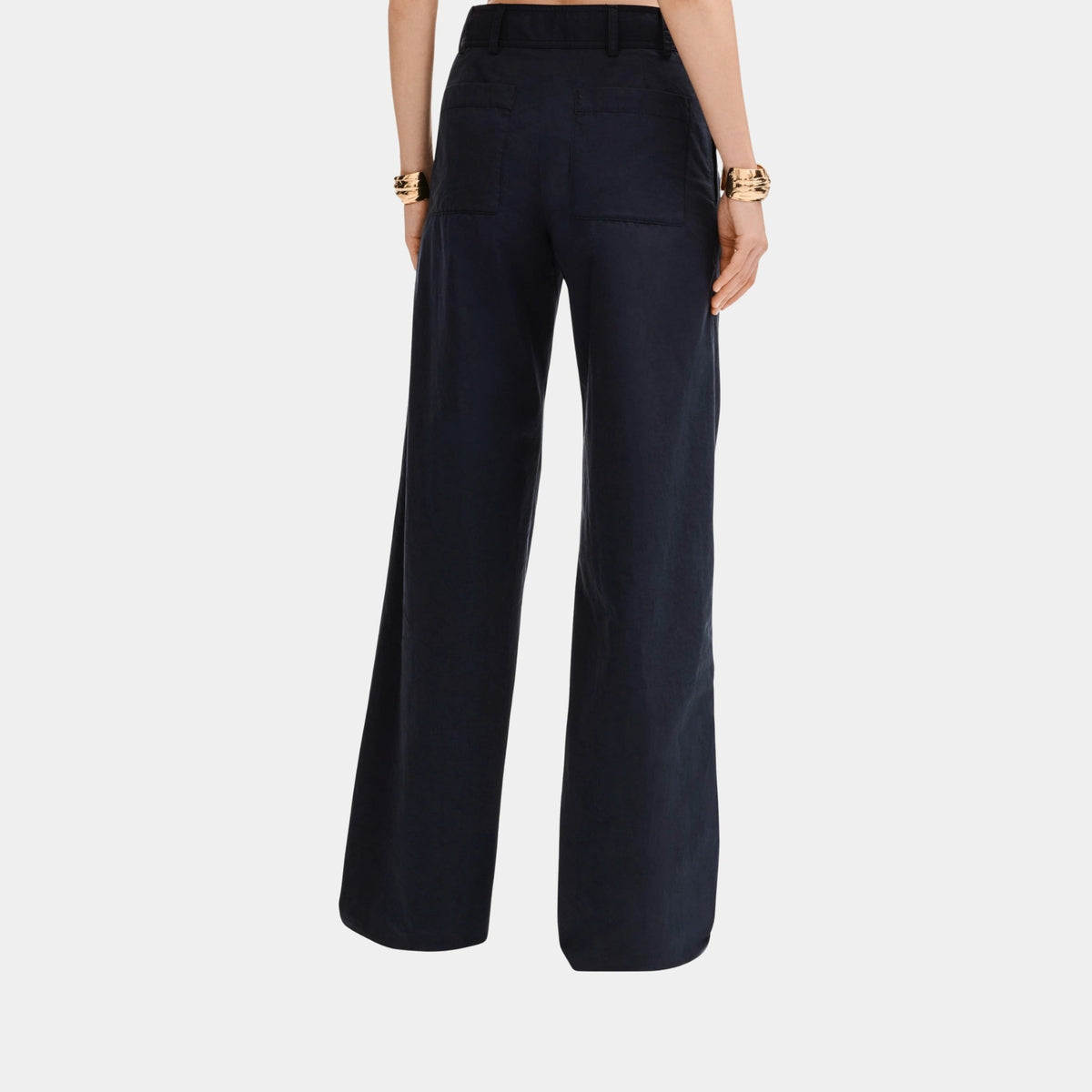 Navy Blue Trousers in Cotton