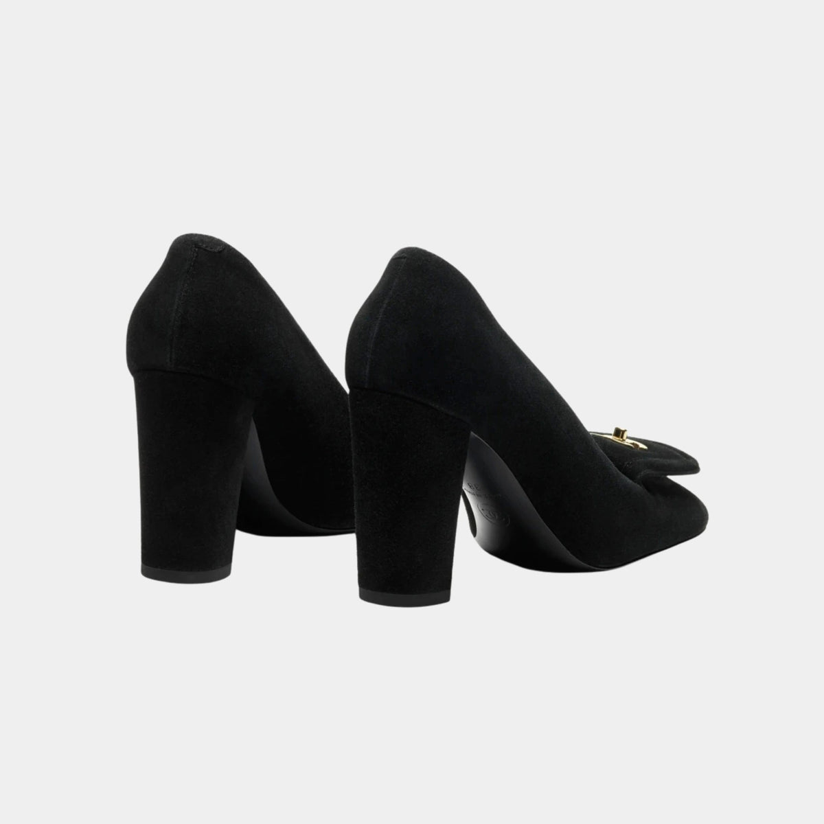 Pumps in Black Suede Calfskin